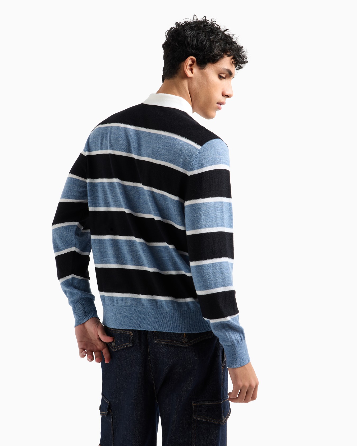 Striped knit polo Slide 2