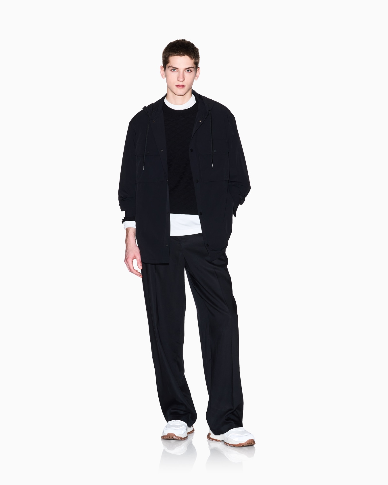 Striped viscose blend sweater Slide 1