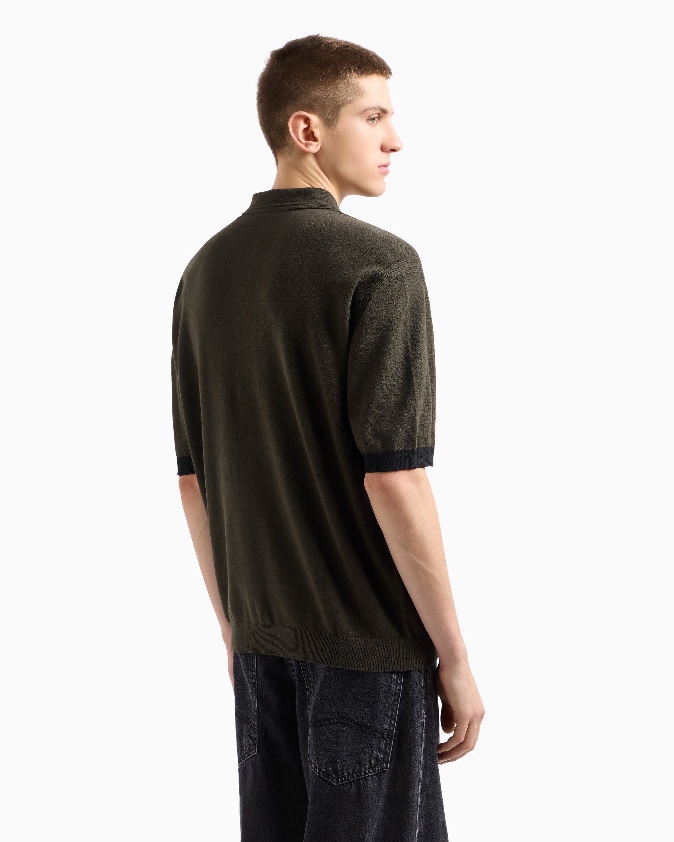 Linen and cotton polo Slide 2