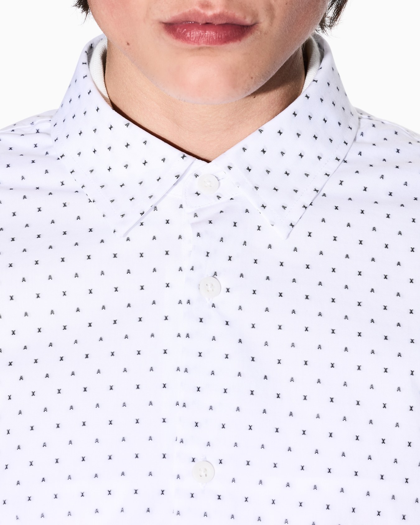 Regular fit cotton jacquard shirt Slide 4