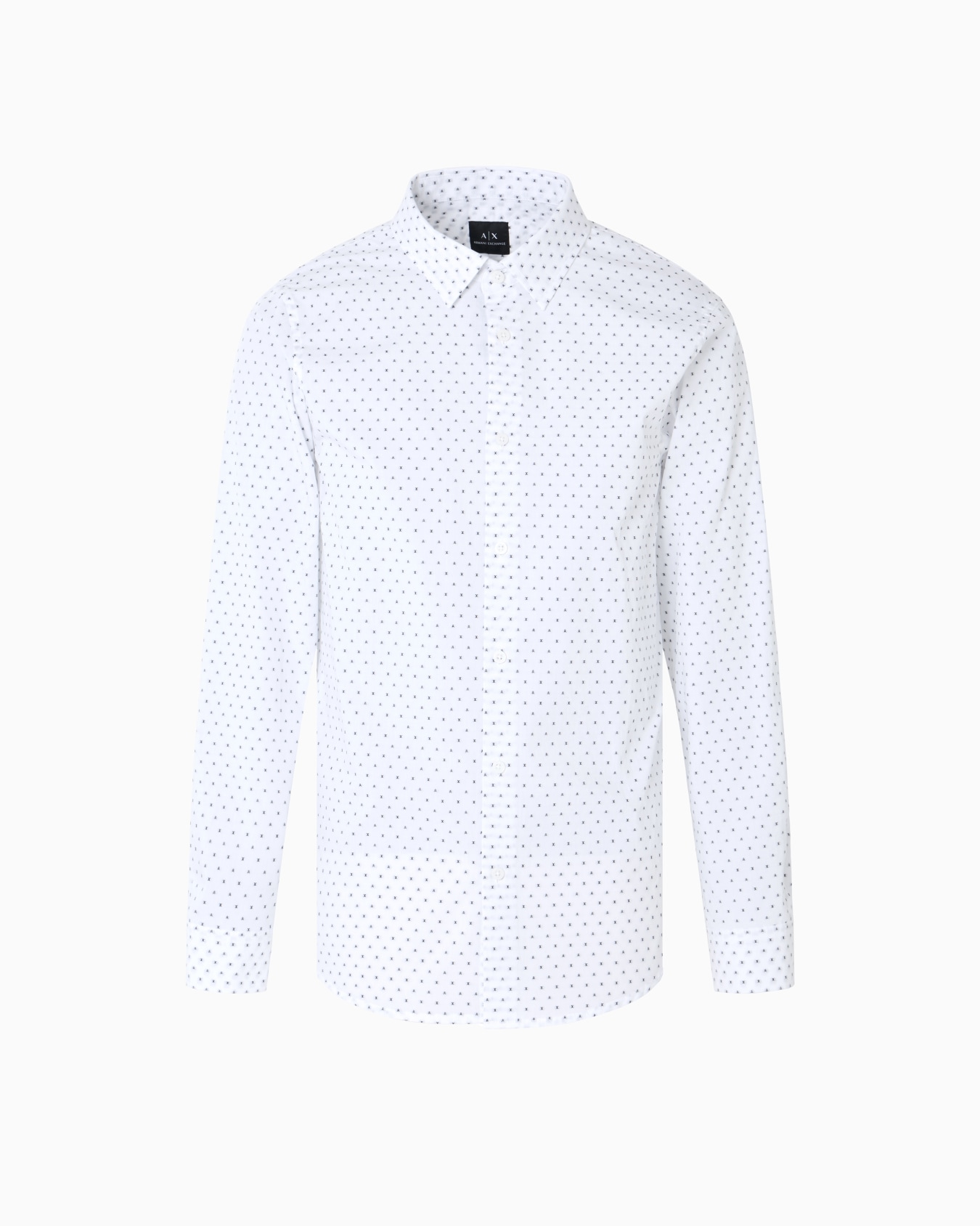 Regular fit cotton jacquard shirt Slide 0