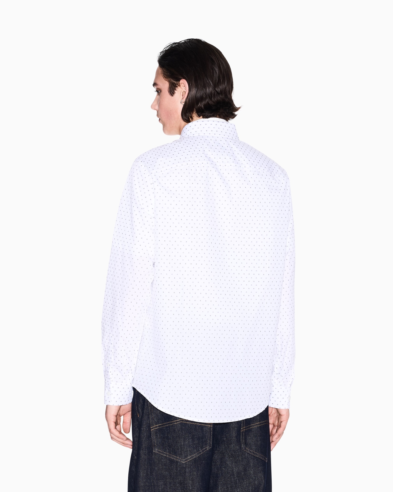 Regular fit cotton jacquard shirt Slide 2