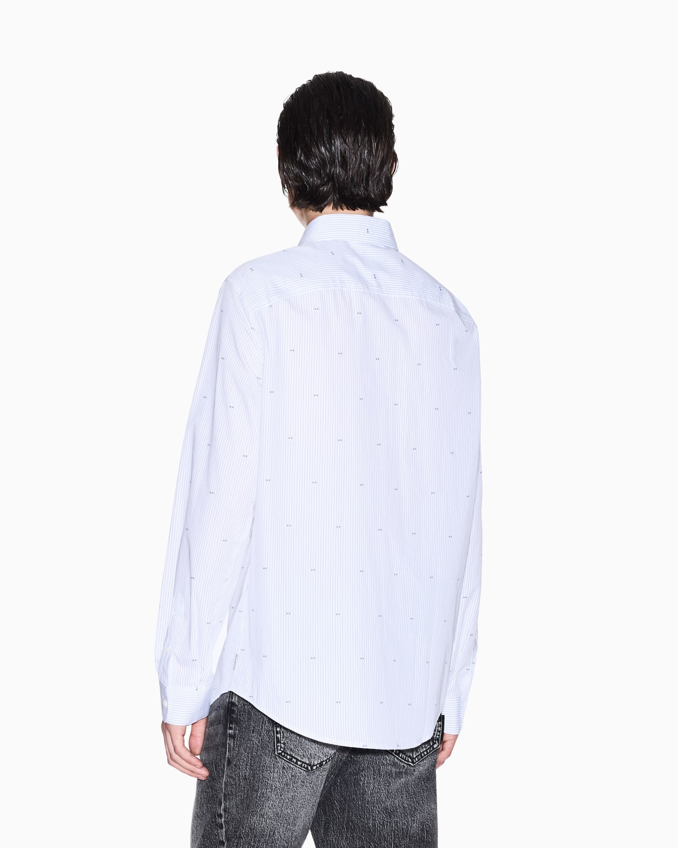Regular fit cotton jacquard shirt Slide 2