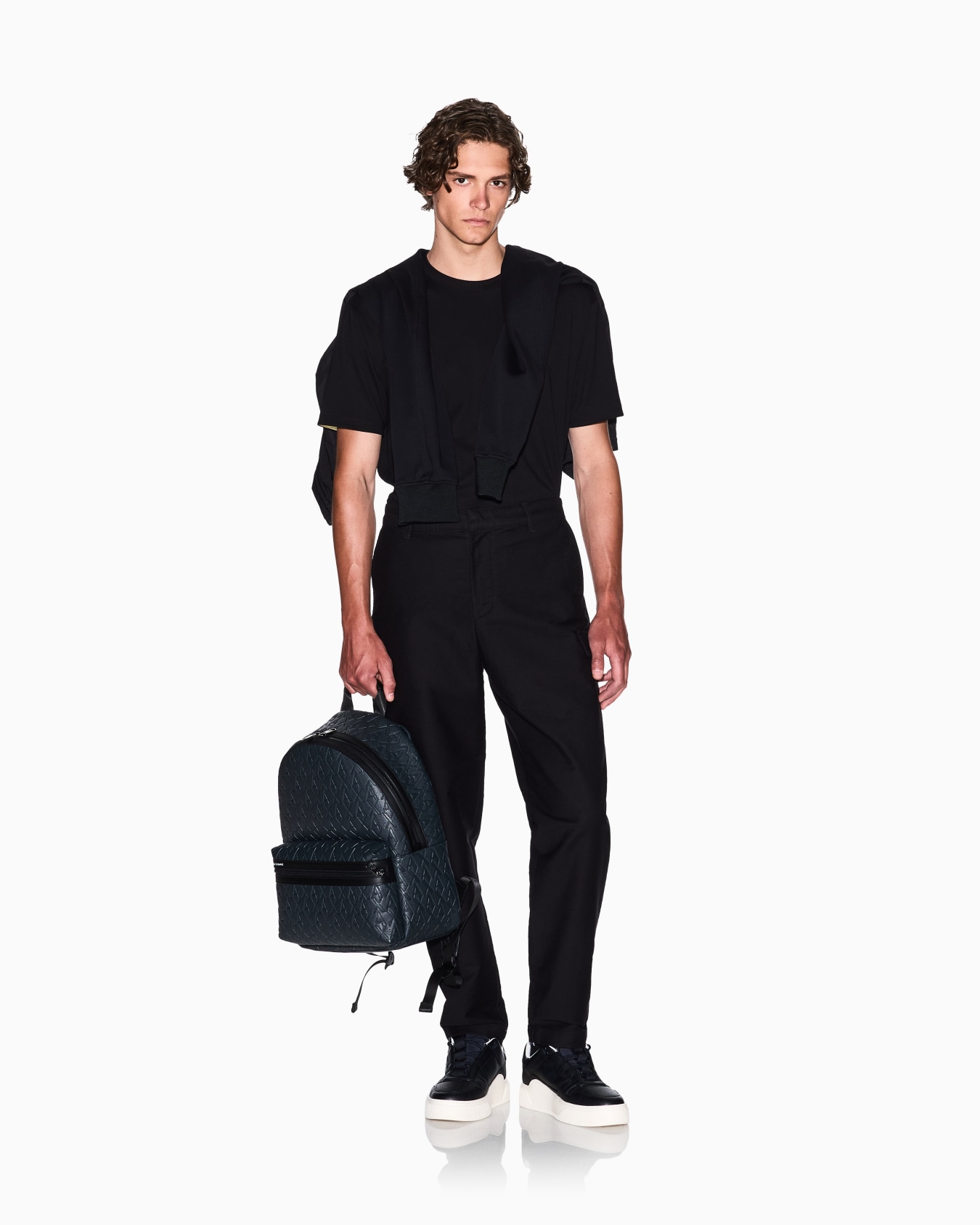 Double effect short-sleeved sweatshirt Slide 1