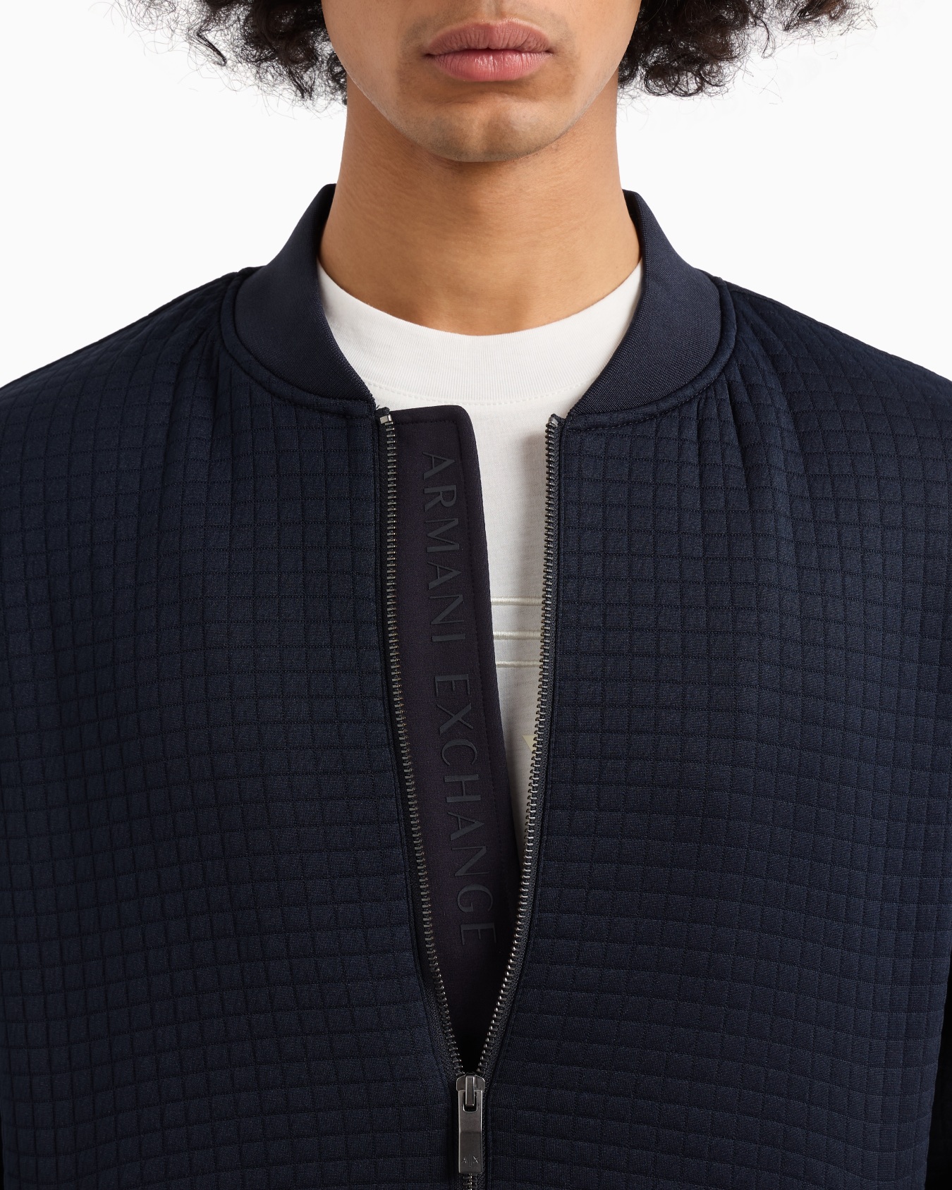 Bomber con zip in tessuto stretch Slide 4