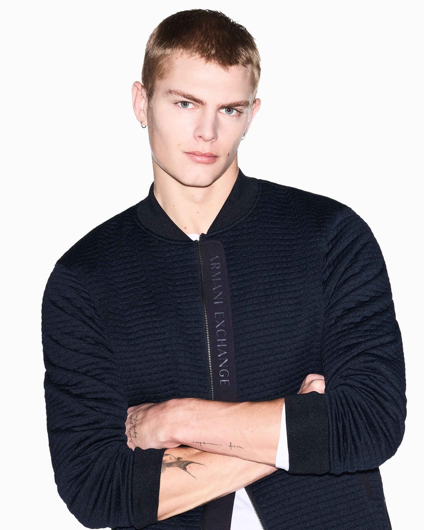 Bomber jacket with zip in stretch fabric Slide 5