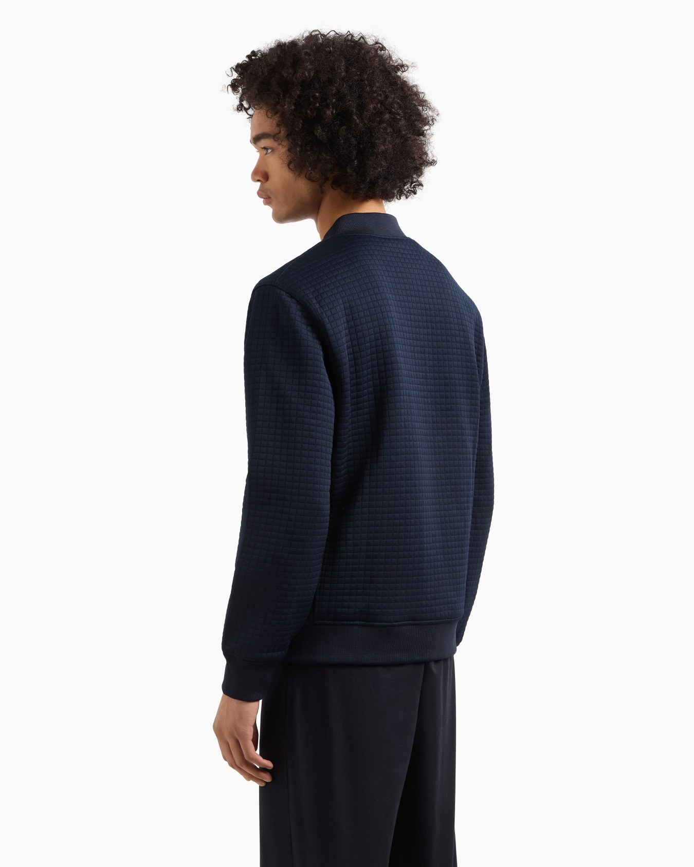 Bomber con zip in tessuto stretch Slide 2