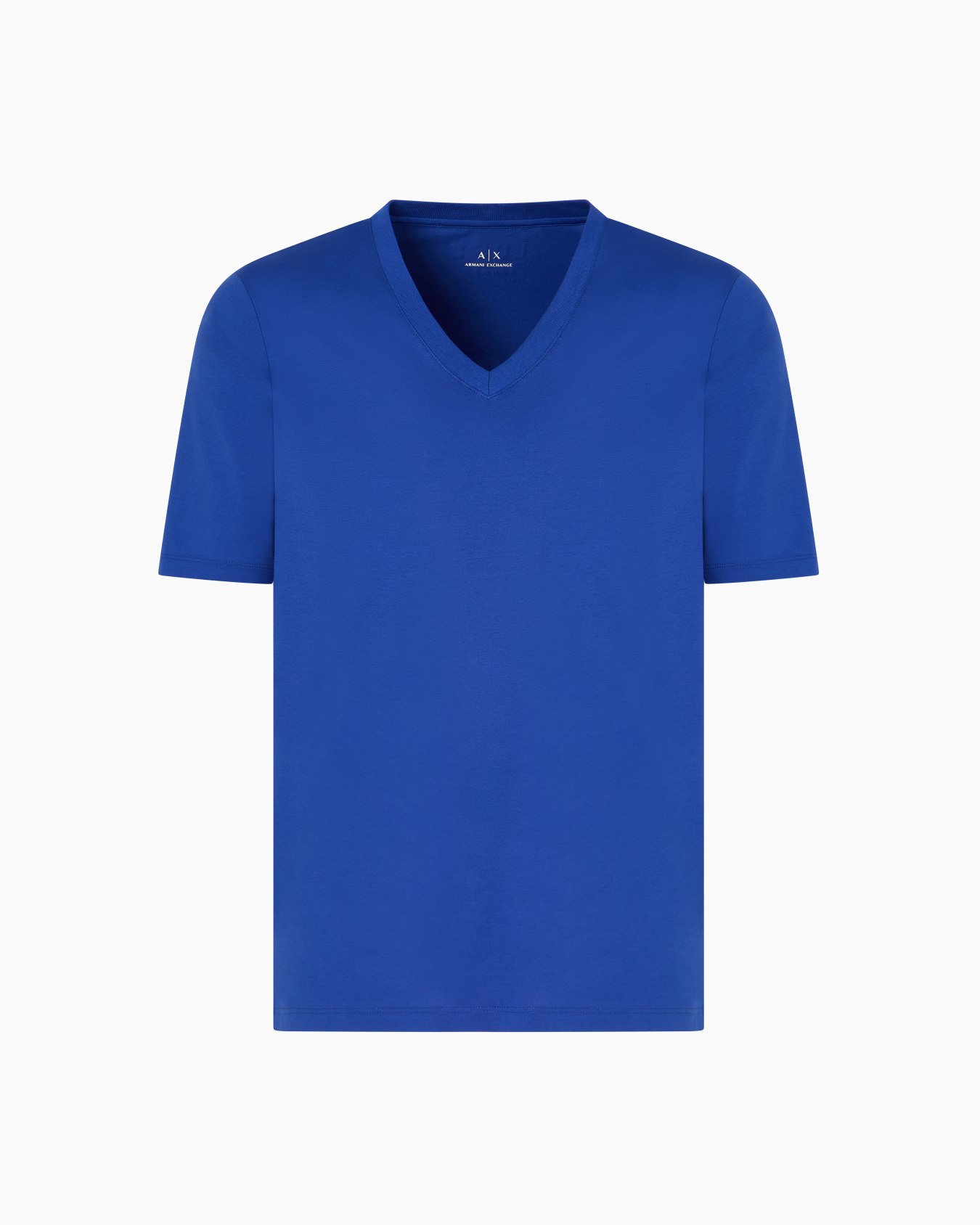 Slim fit T-shirt with V-neck Slide 0