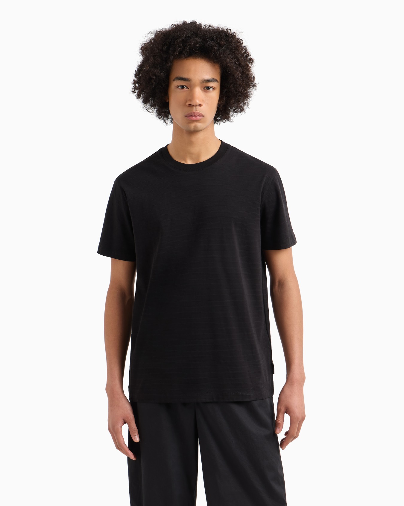 Regular fit mercerised cotton T-shirt Slide 3