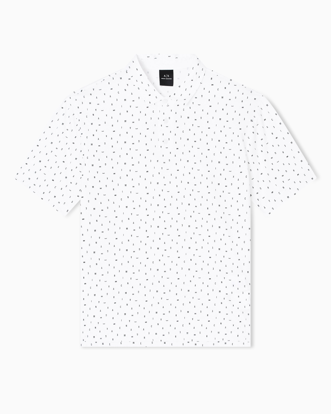 Regular fit polo shirt with lettering pattern Slide 0