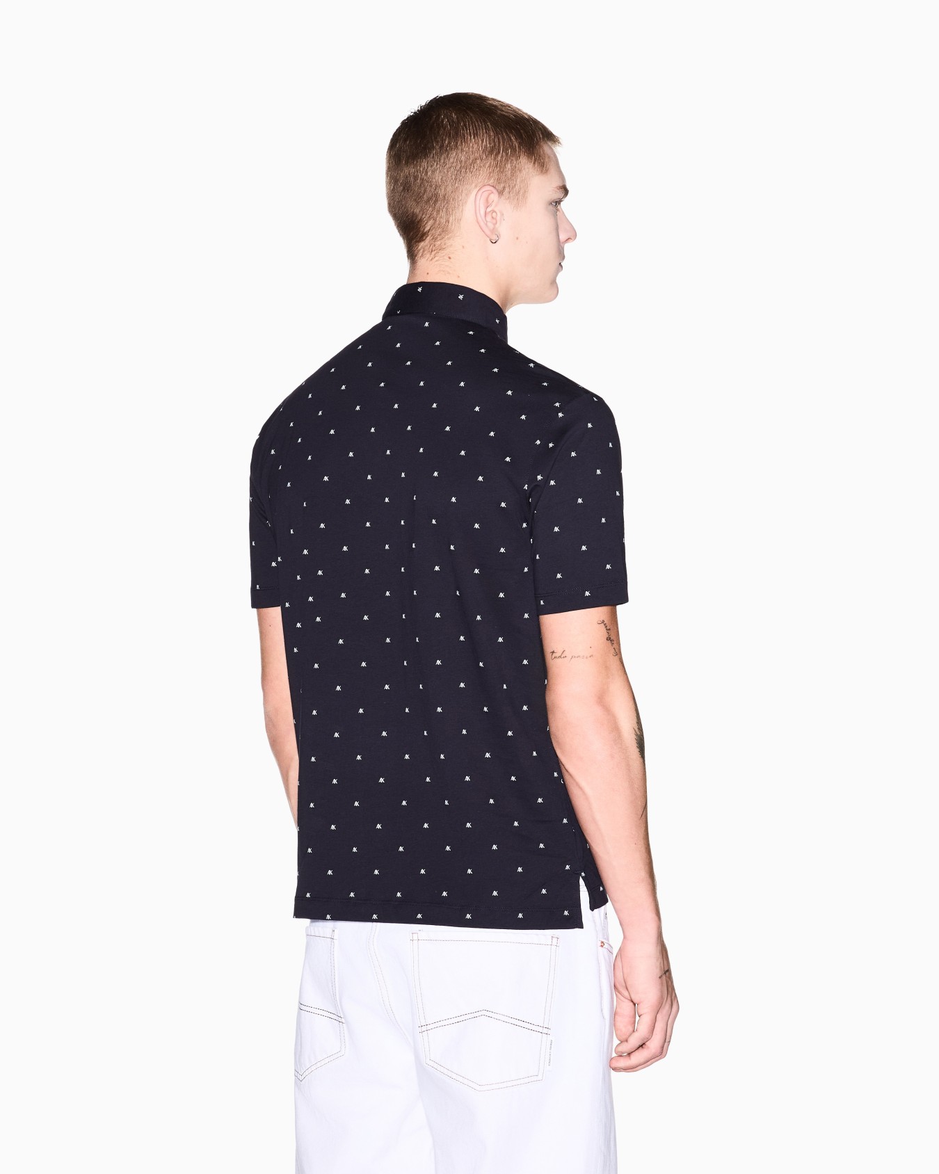 Polo con stampa logo all-over Slide 2