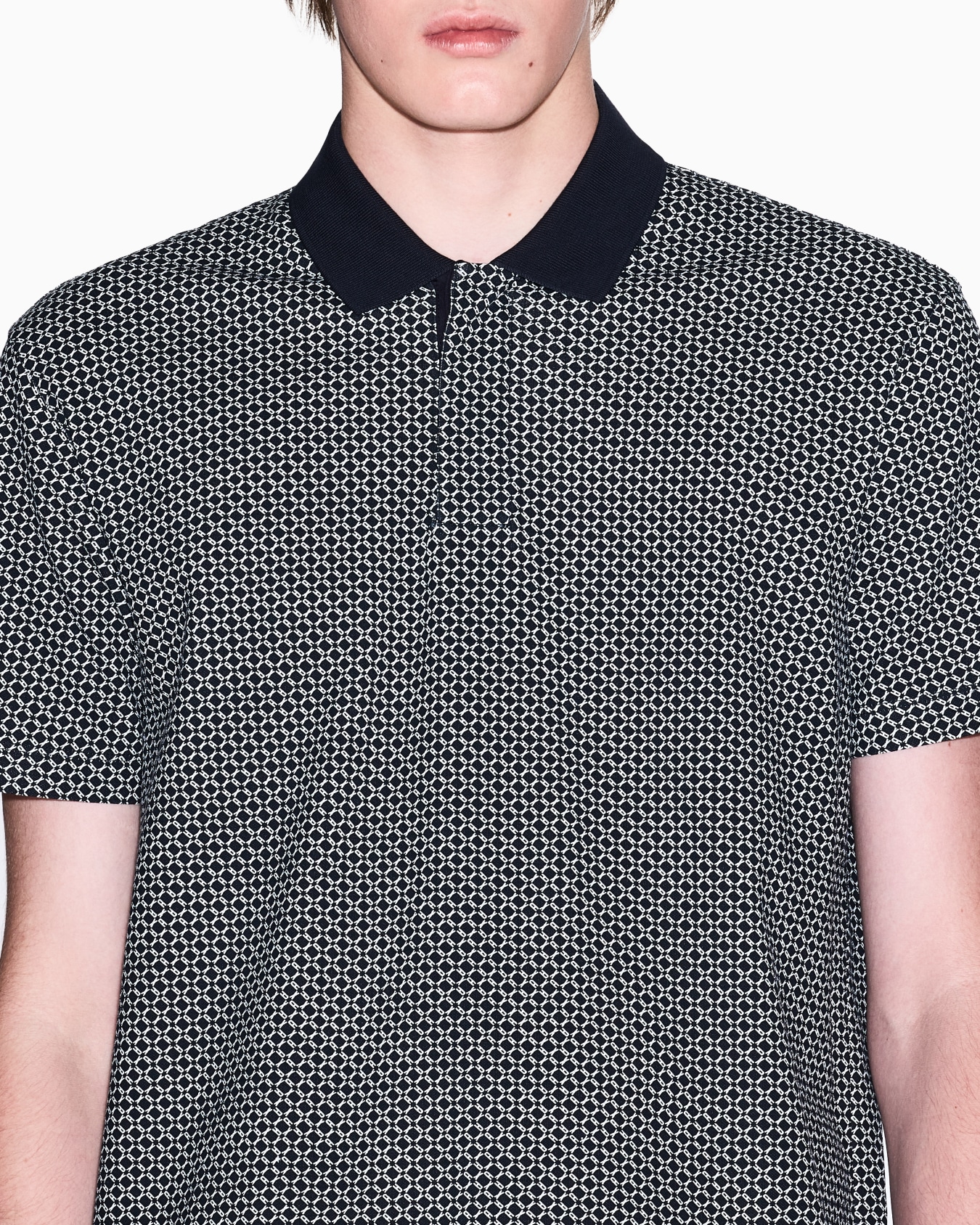 Regular fit polo shirt in stretch jersey Slide 4