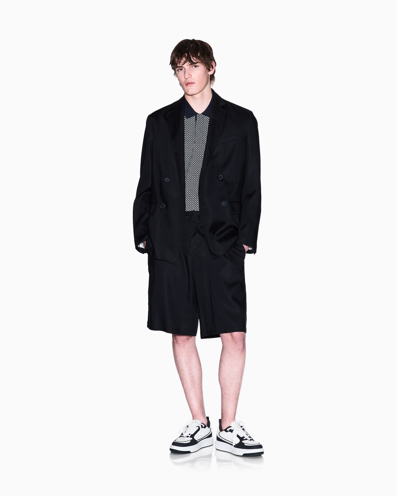 Regular fit polo shirt in stretch jersey Slide 1
