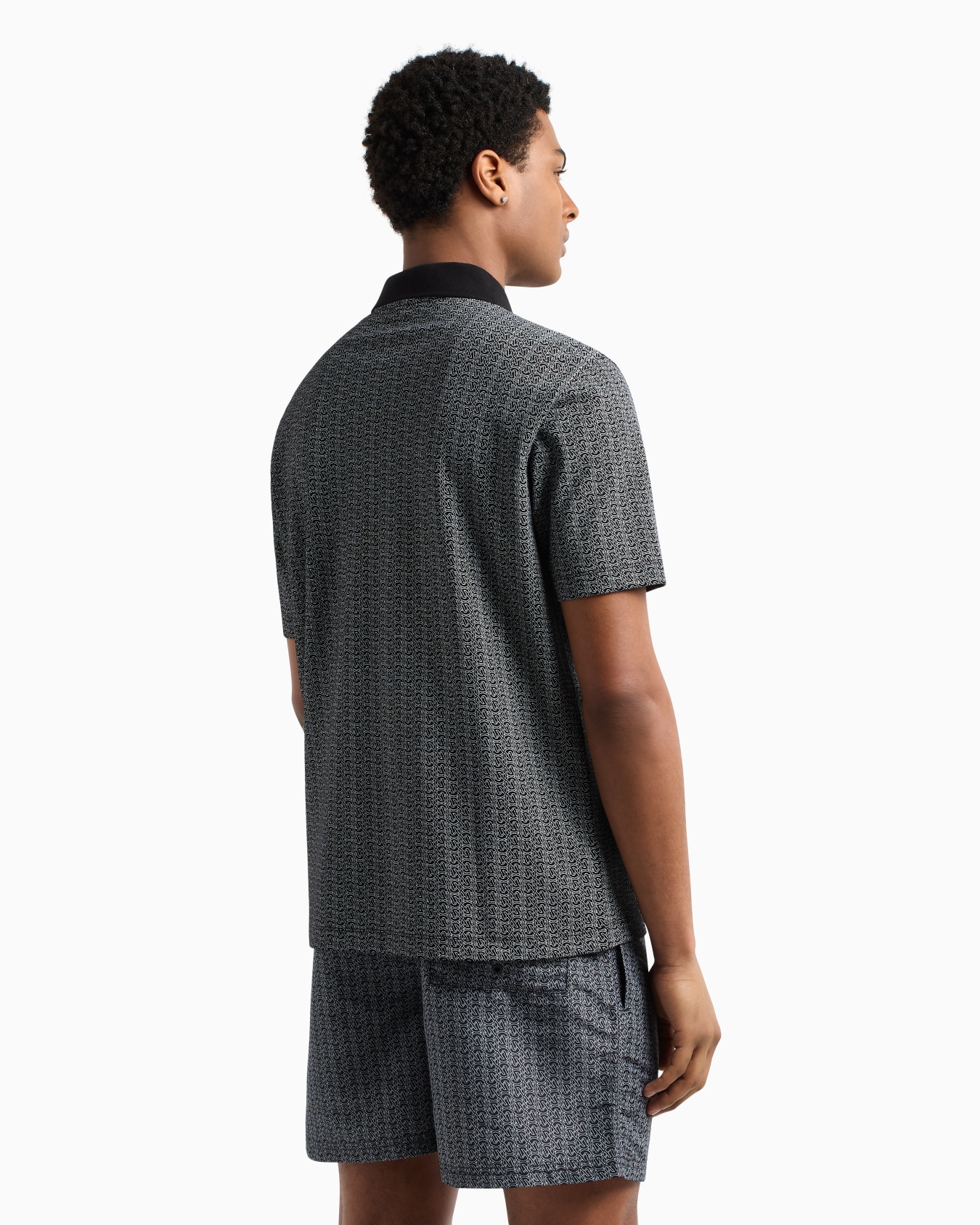 Regular fit polo shirt in stretch jersey Slide 2