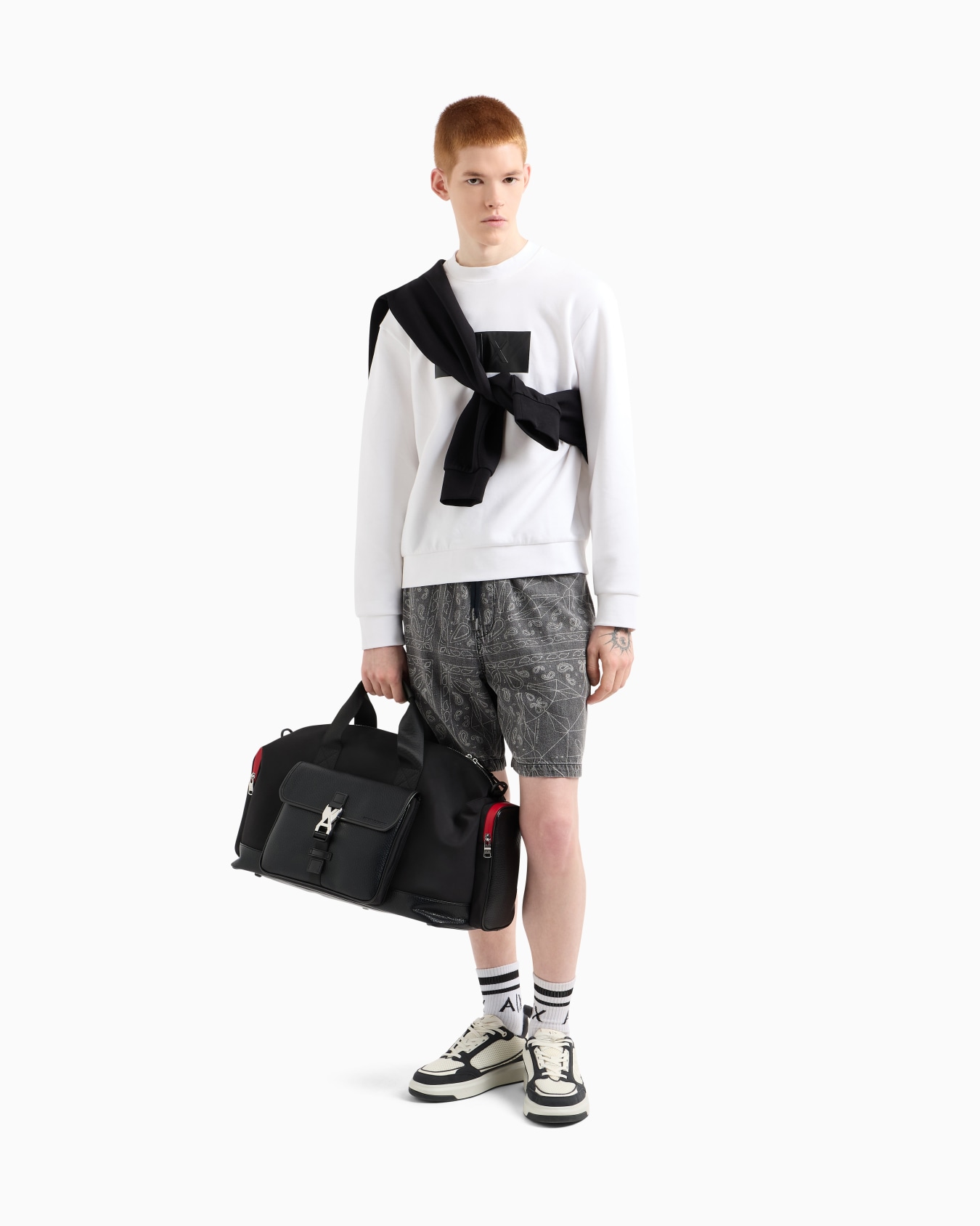 Sweatshirt mit Rundhalsausschnitt und Vinyl-Logo-Print Folie 1