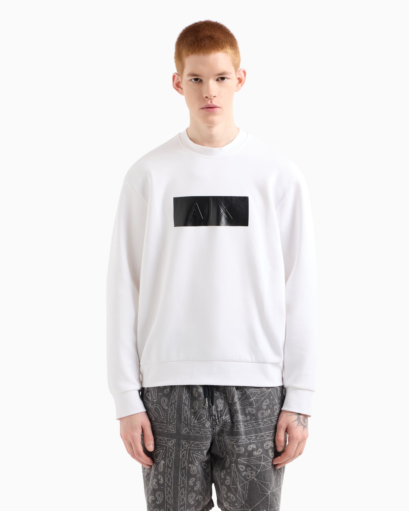 Sweatshirt mit Rundhalsausschnitt und Vinyl-Logo-Print Folie 3