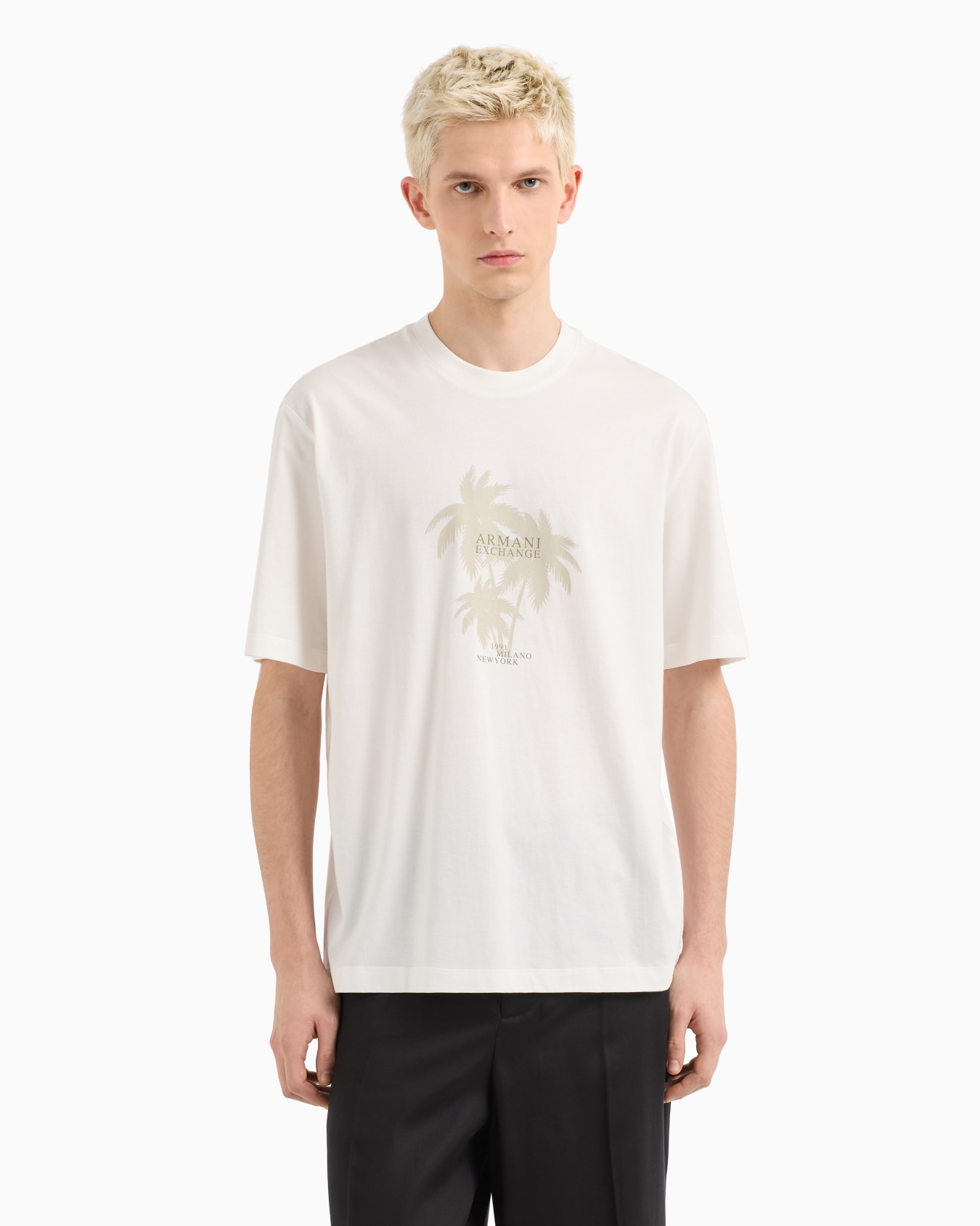  Regular fit palm tree print t-shirt Slide 3