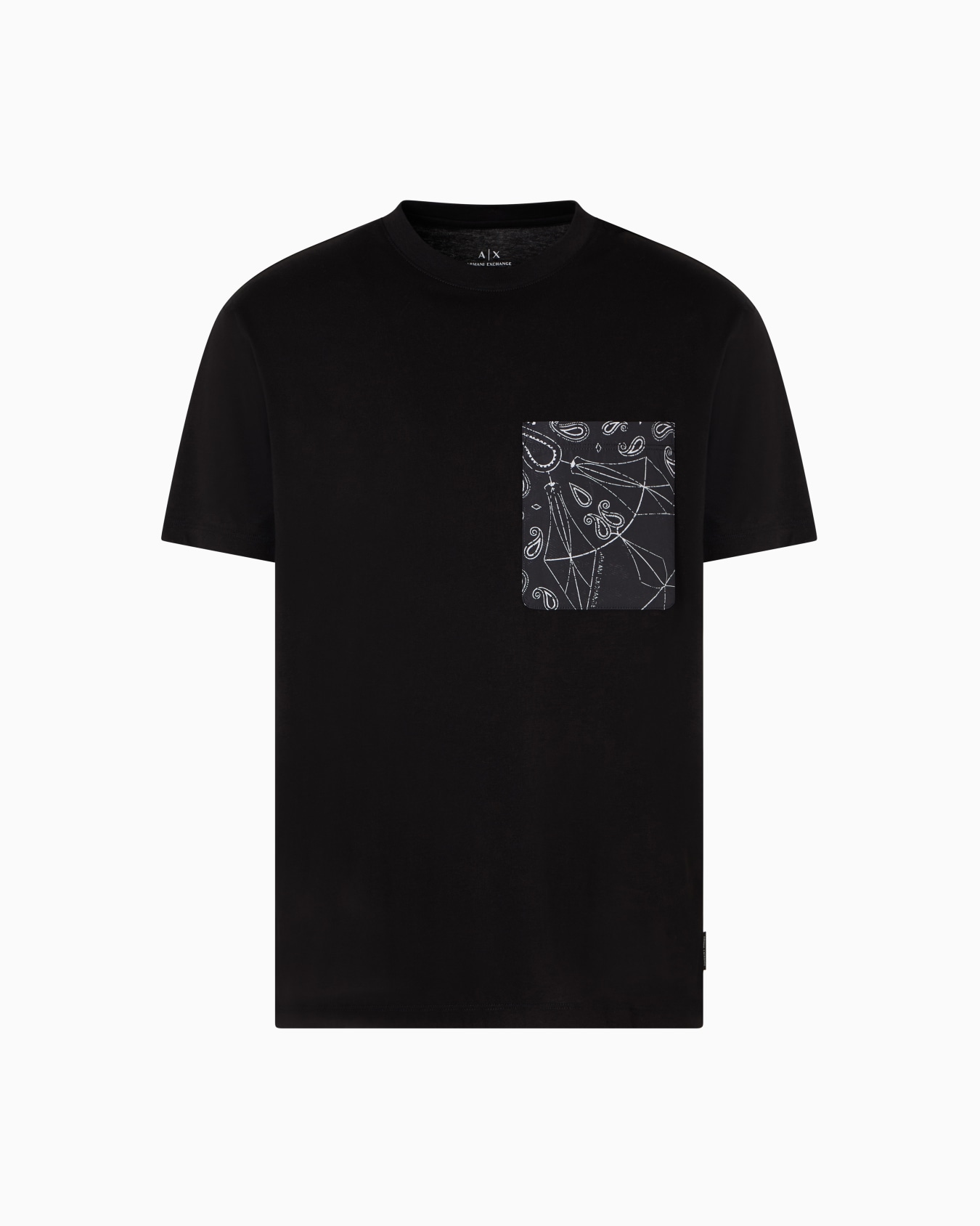 Regular fit T-shirt with patterned pocket Slide 0