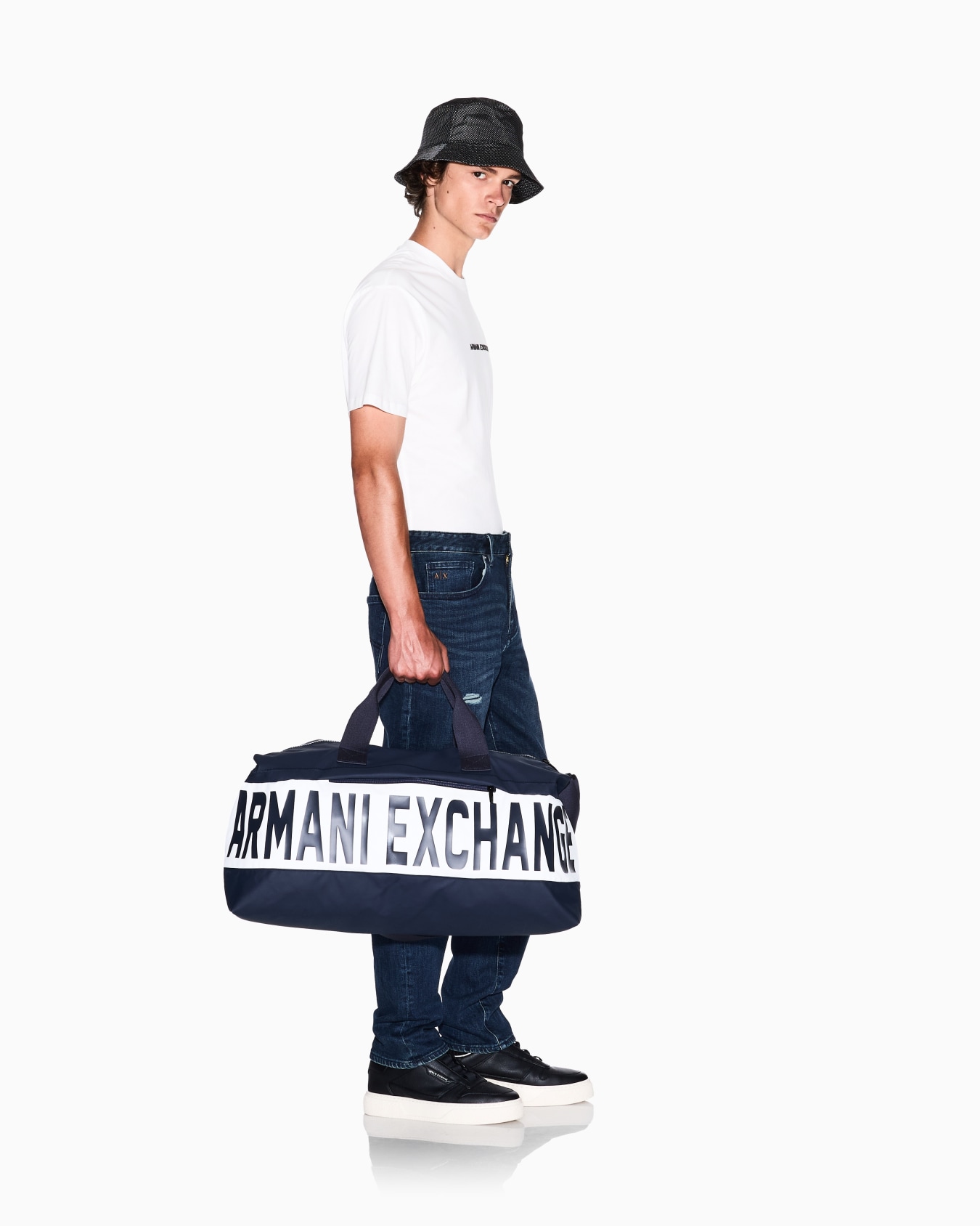 Regular fit T-shirt with logo print on the chest Slide 1
