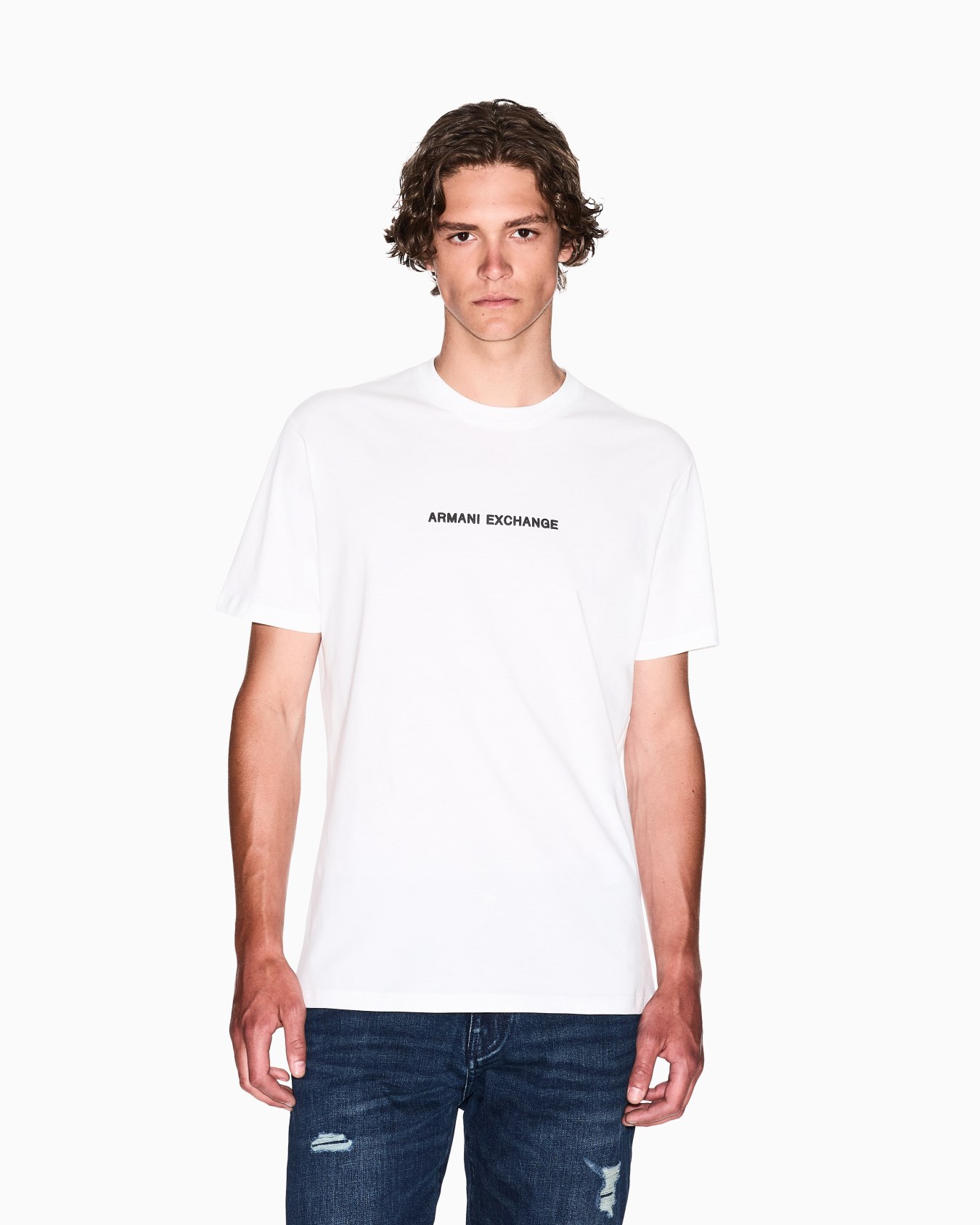 Regular fit T-shirt with logo print on the chest Slide 3