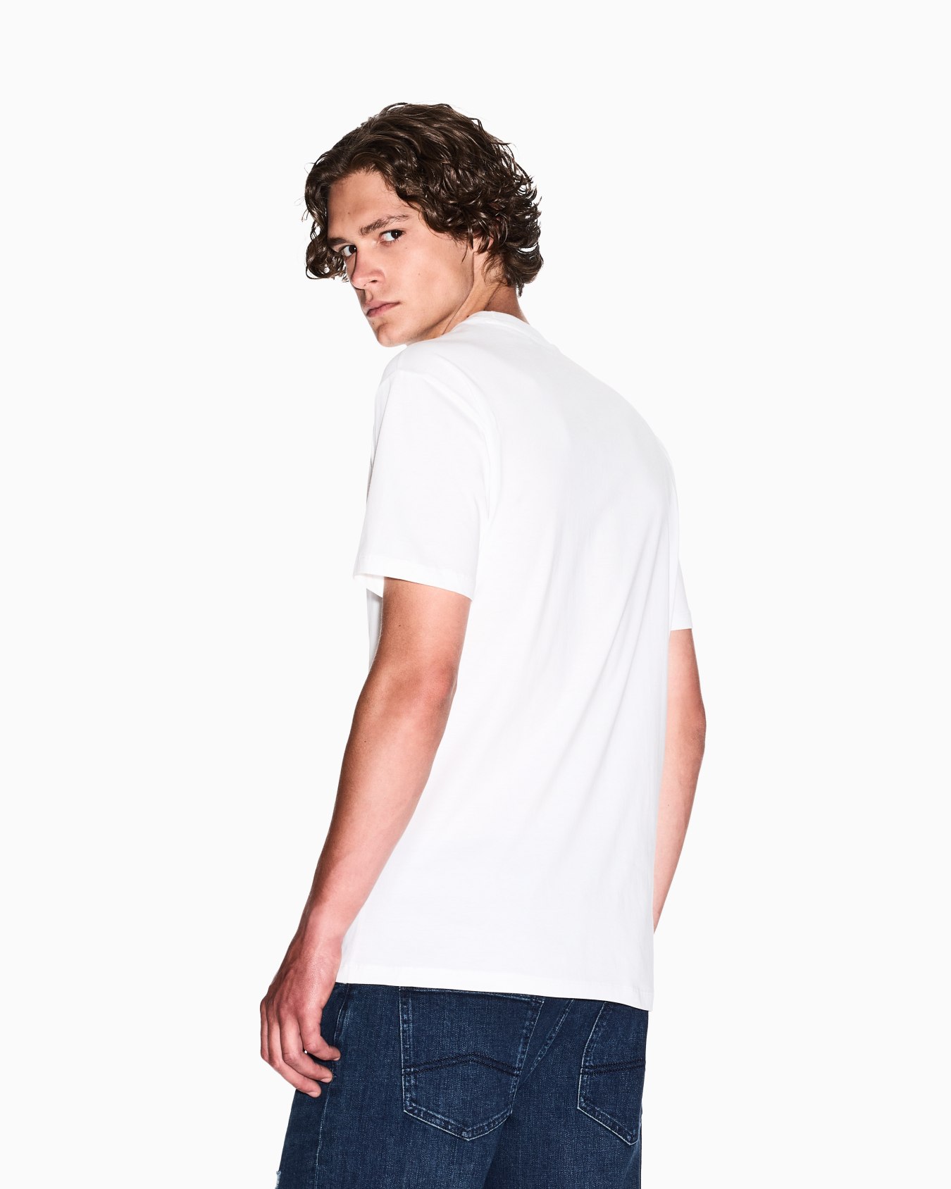 Regular fit T-shirt with logo print on the chest Slide 2