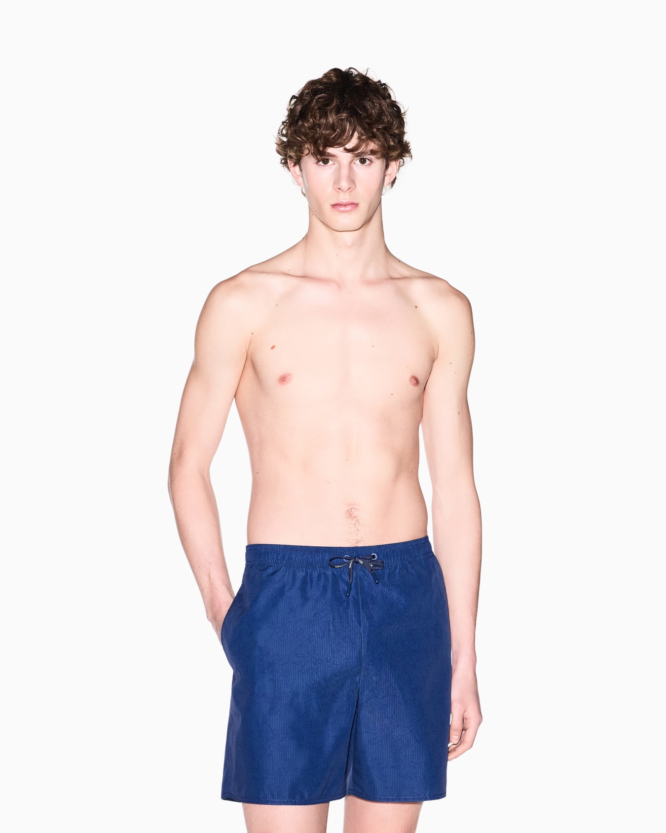 Polyester All-Over Print Swim Shorts Slide 1