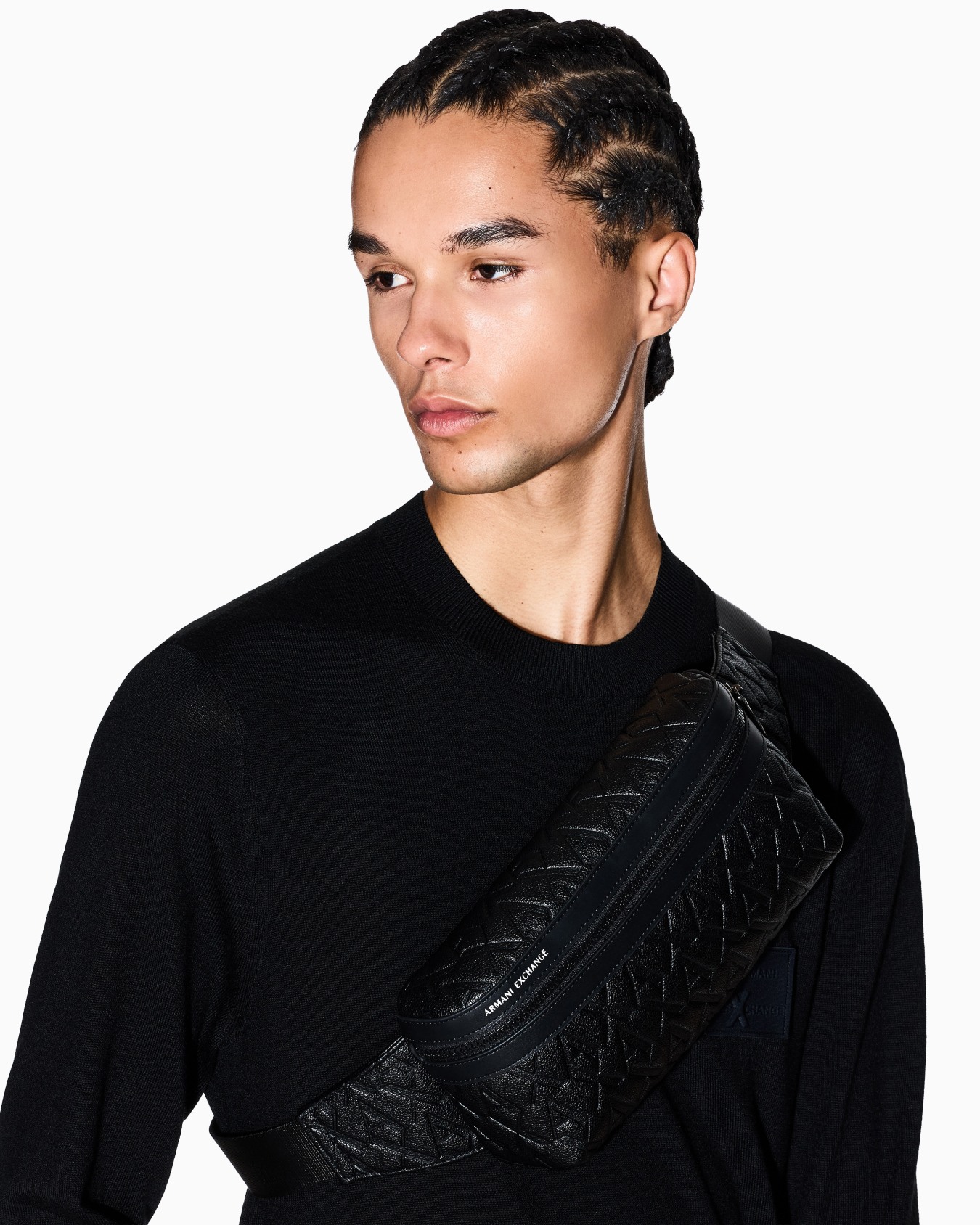 Textured bum bag with logo Slide 5