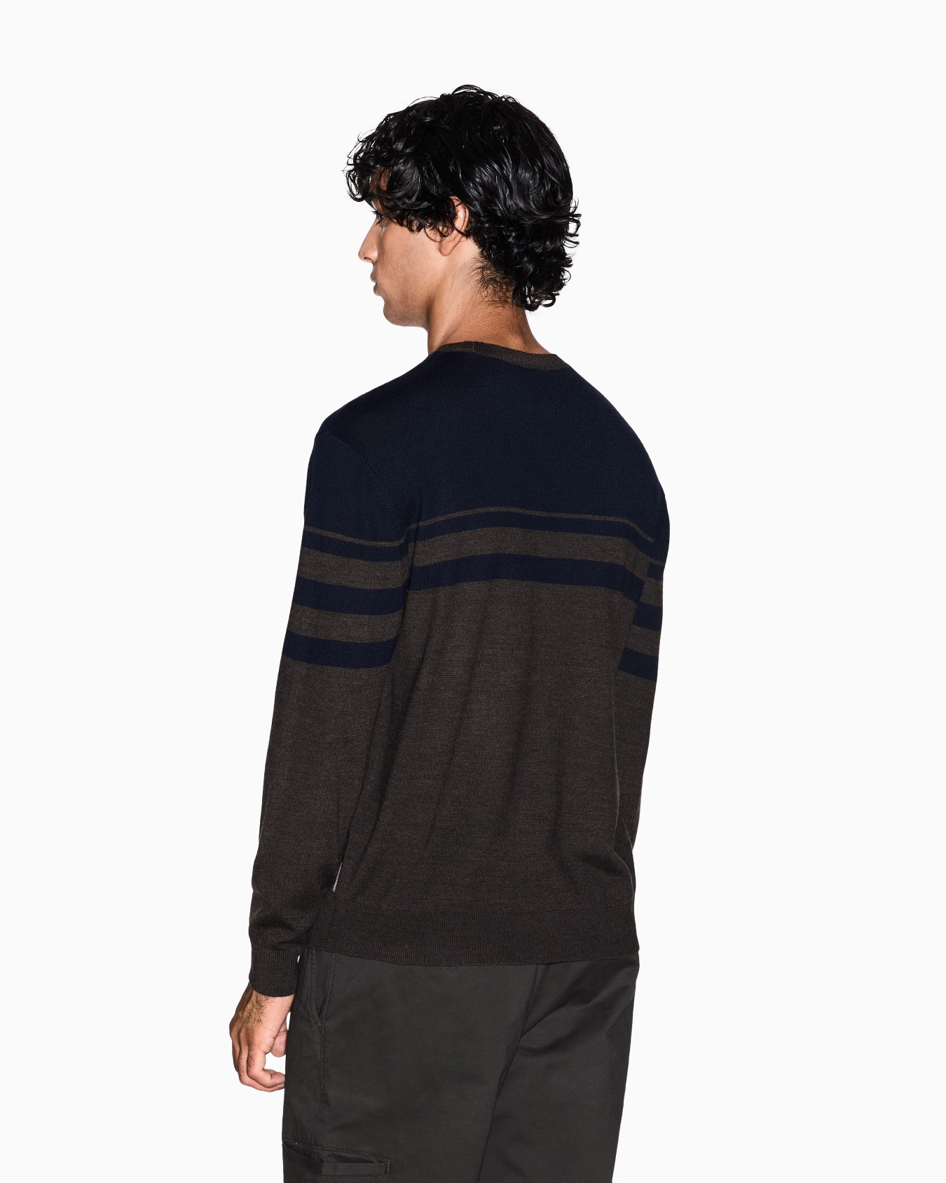 TWO TONE WOOL BLEND SWEATER Slide 2