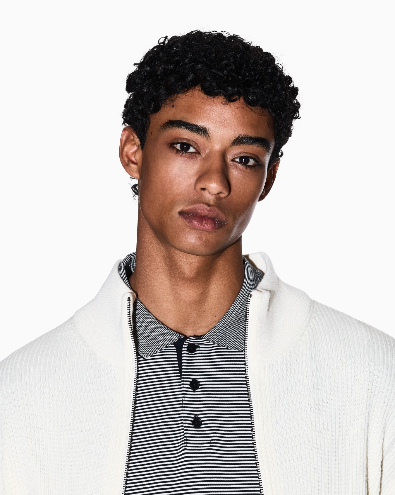 Full zip ribbed cardigan Slide 4
