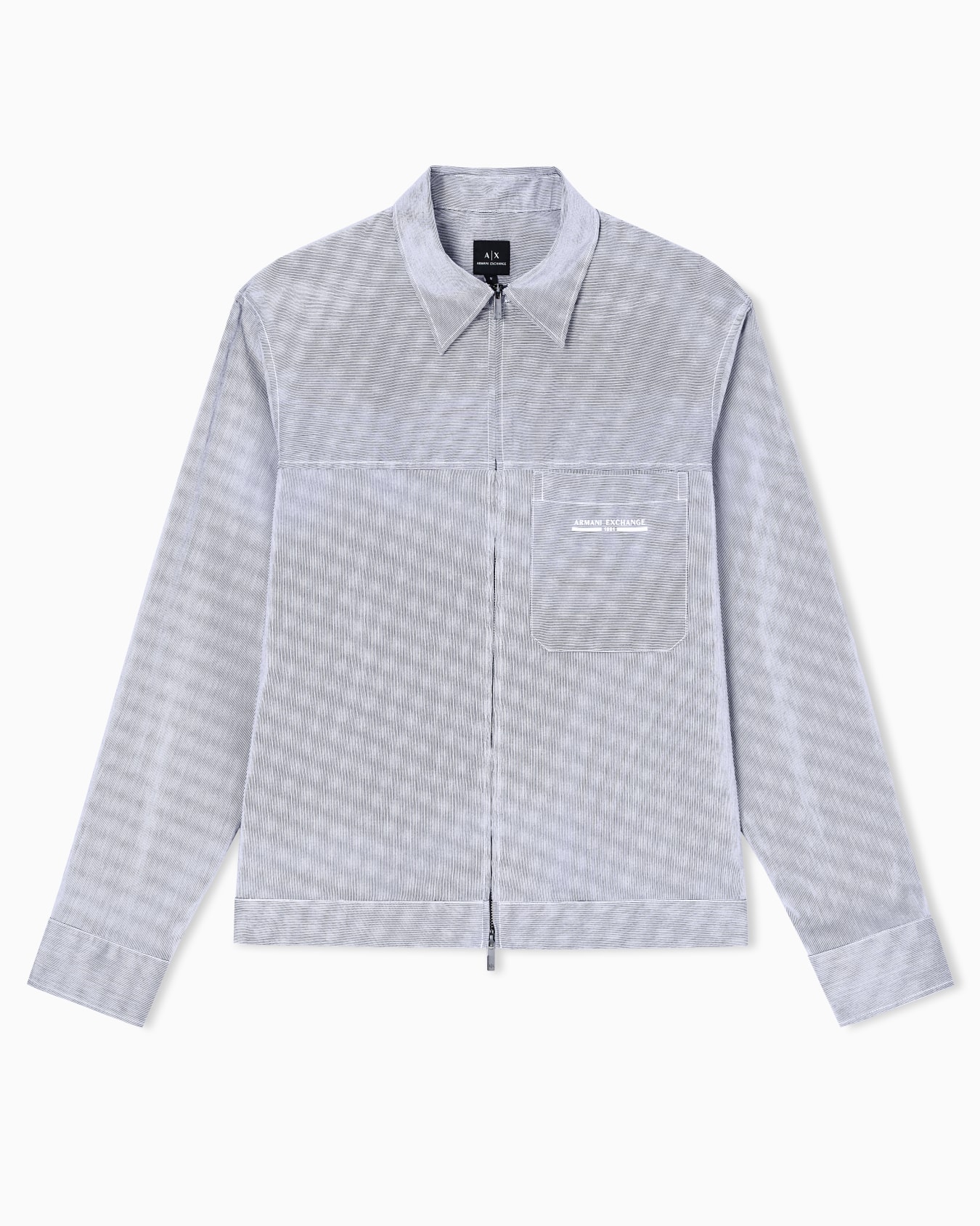 Regular fit shirt with zip Diapositiva 0