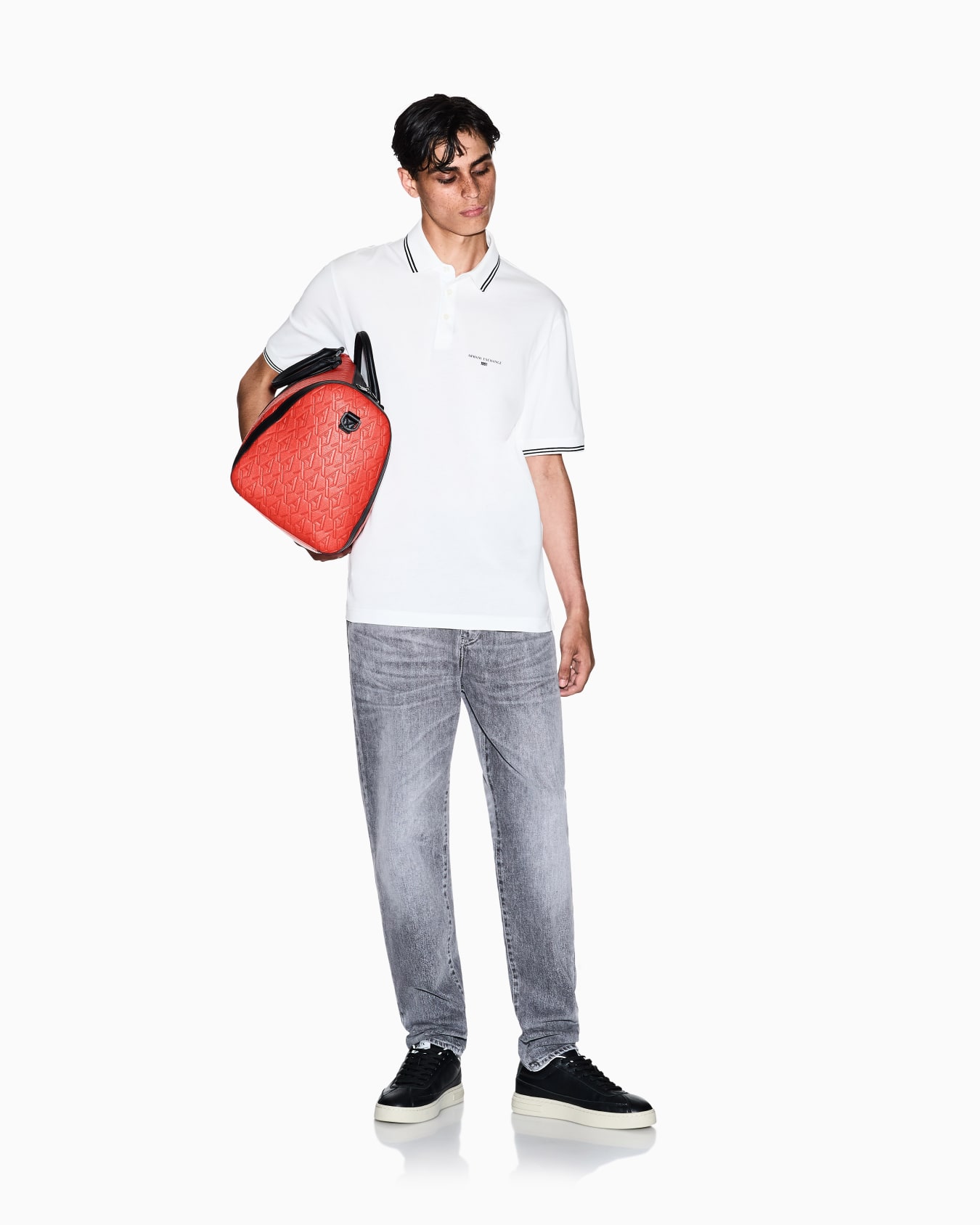Regular fit cotton jersey polo shirt Slide 1