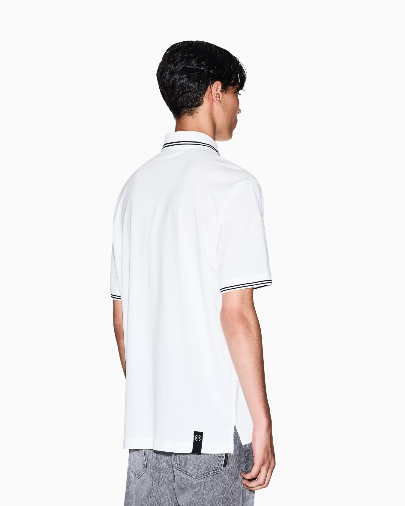 Regular fit cotton jersey polo shirt Slide 2