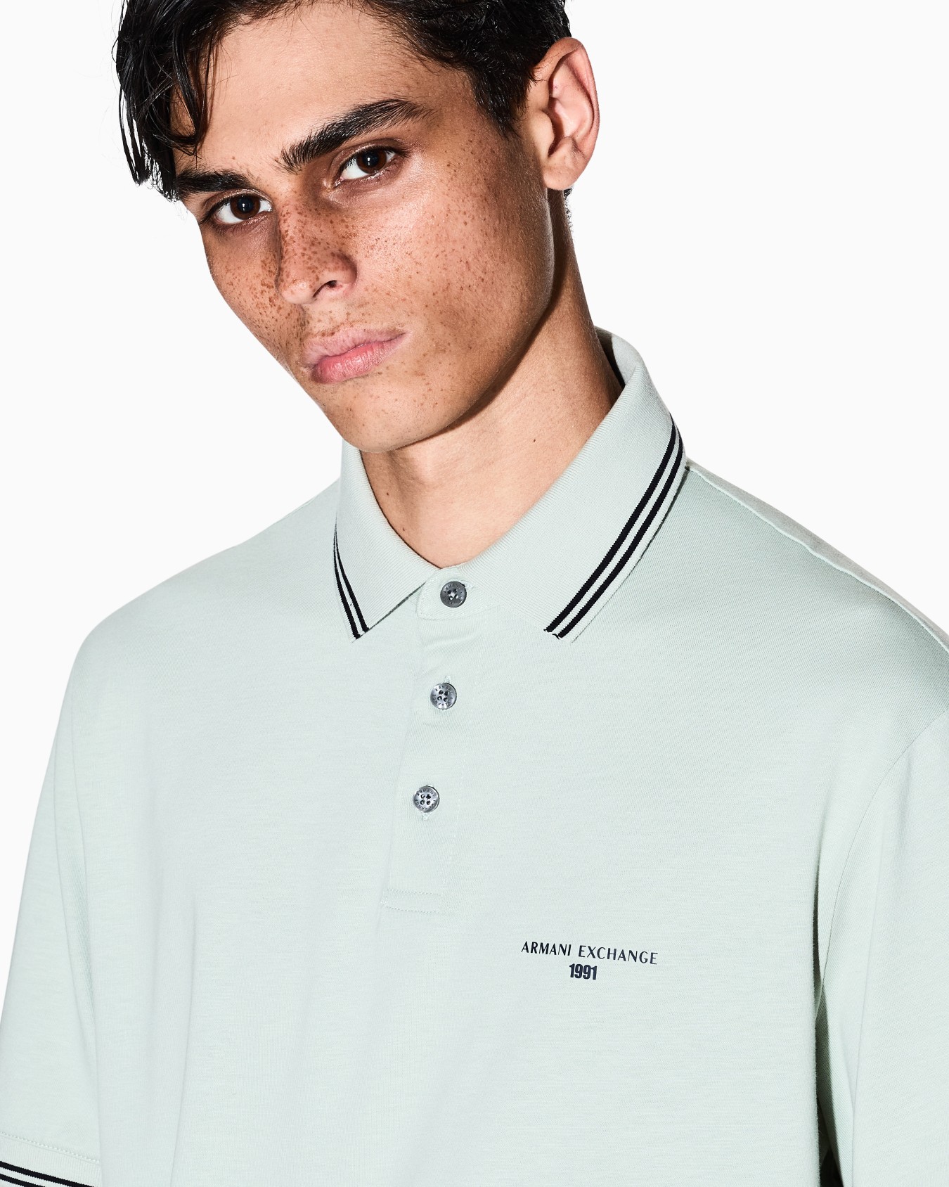Regular fit cotton jersey polo shirt Slide 4