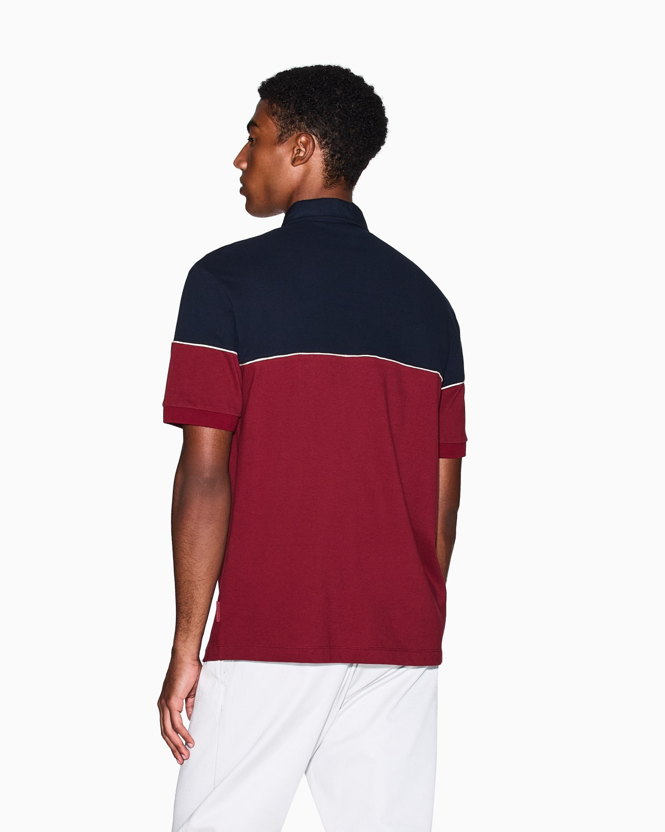 Regular fit two-tone polo Slide 2