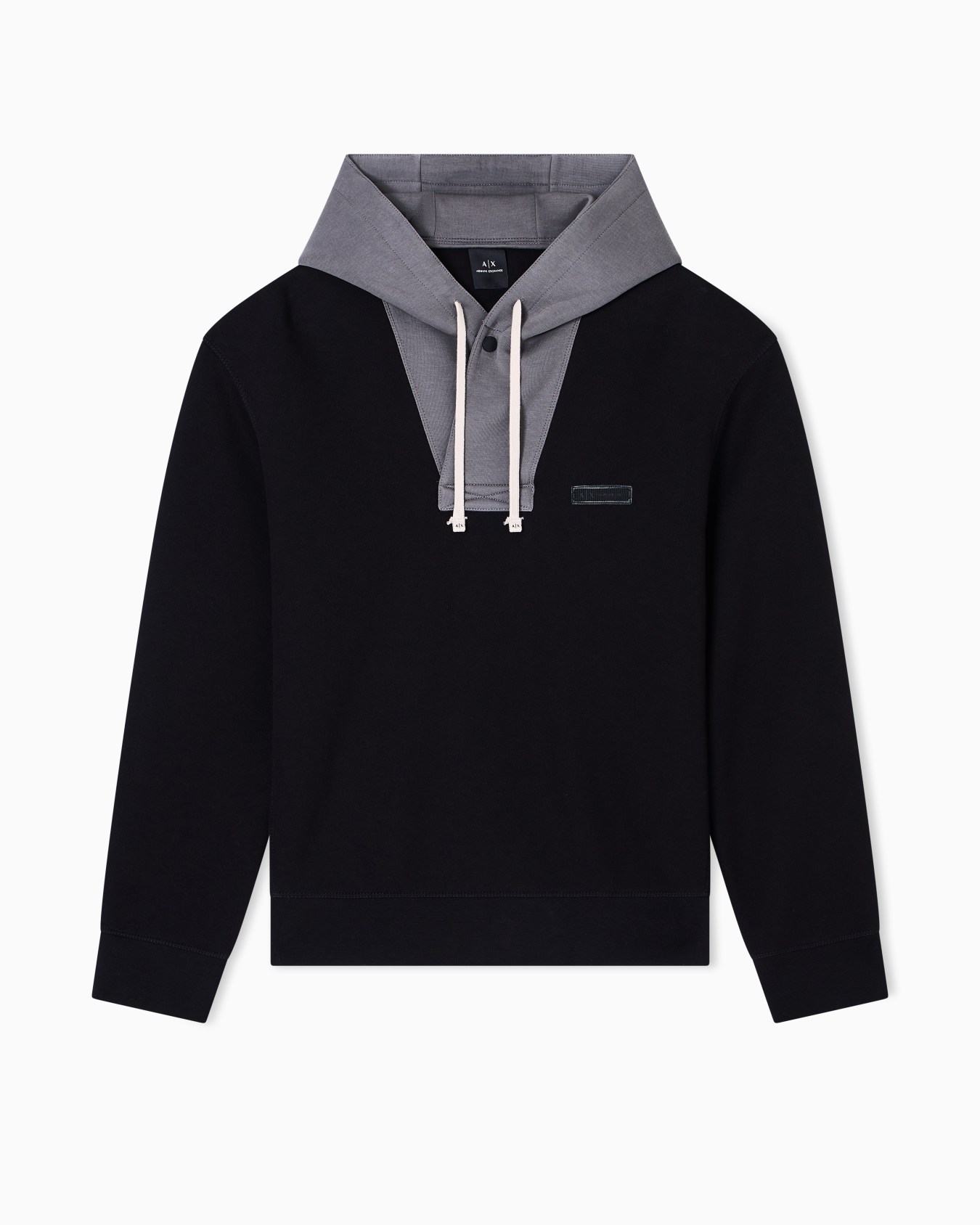 CONTRASTING TWO TONE HOODED LOGO SWEATSHIRT Slide 0