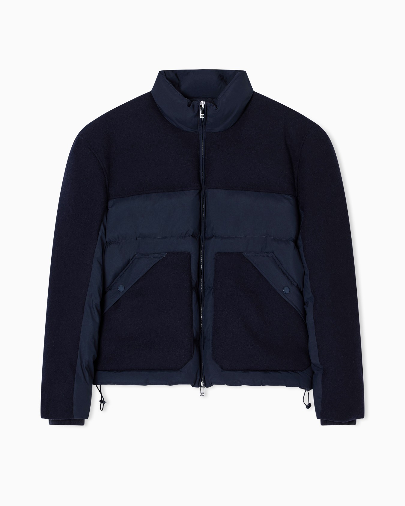Jacket with zip and contrasting inserts Slide 0