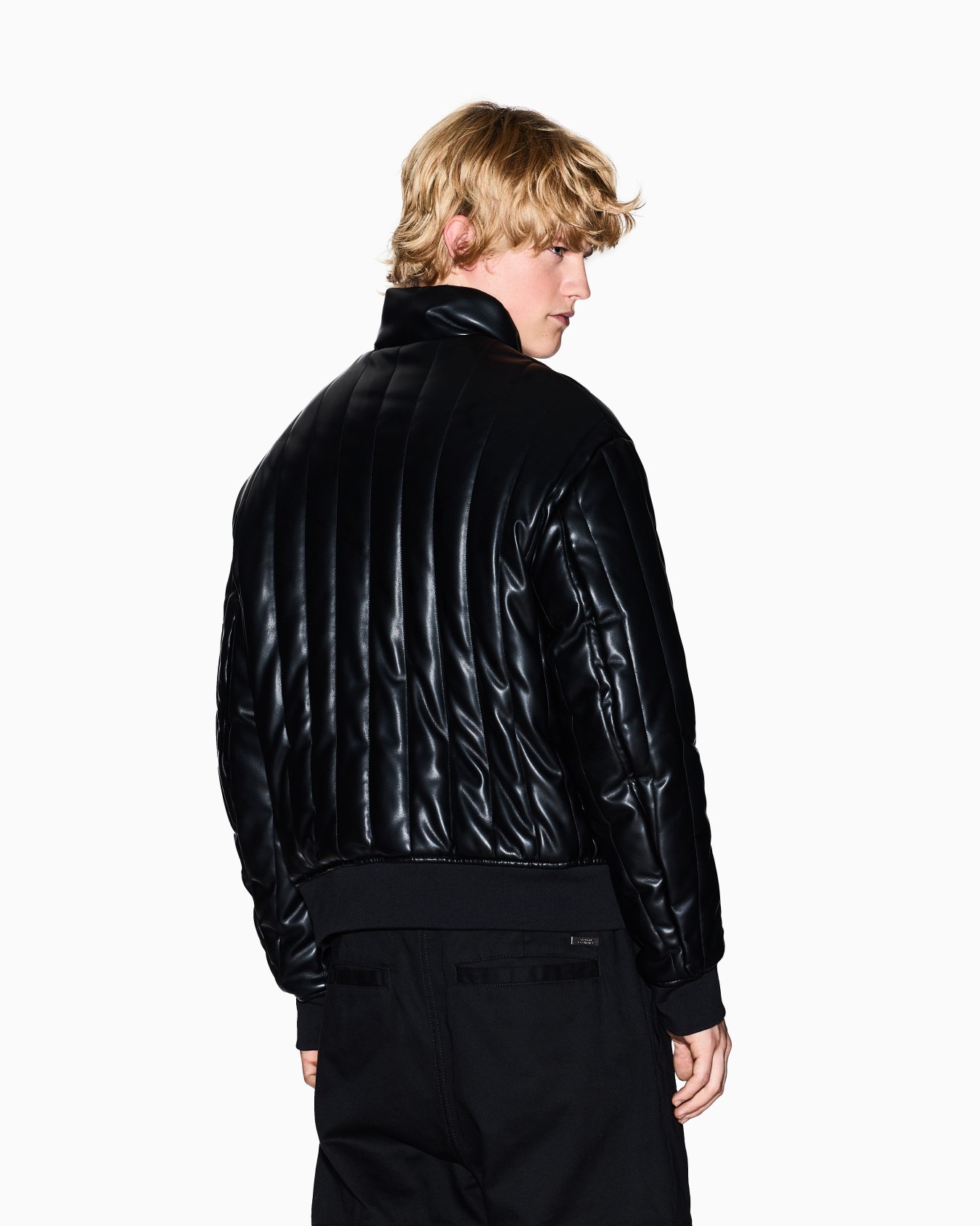 Full zip jacket in shiny fabric Slide 2