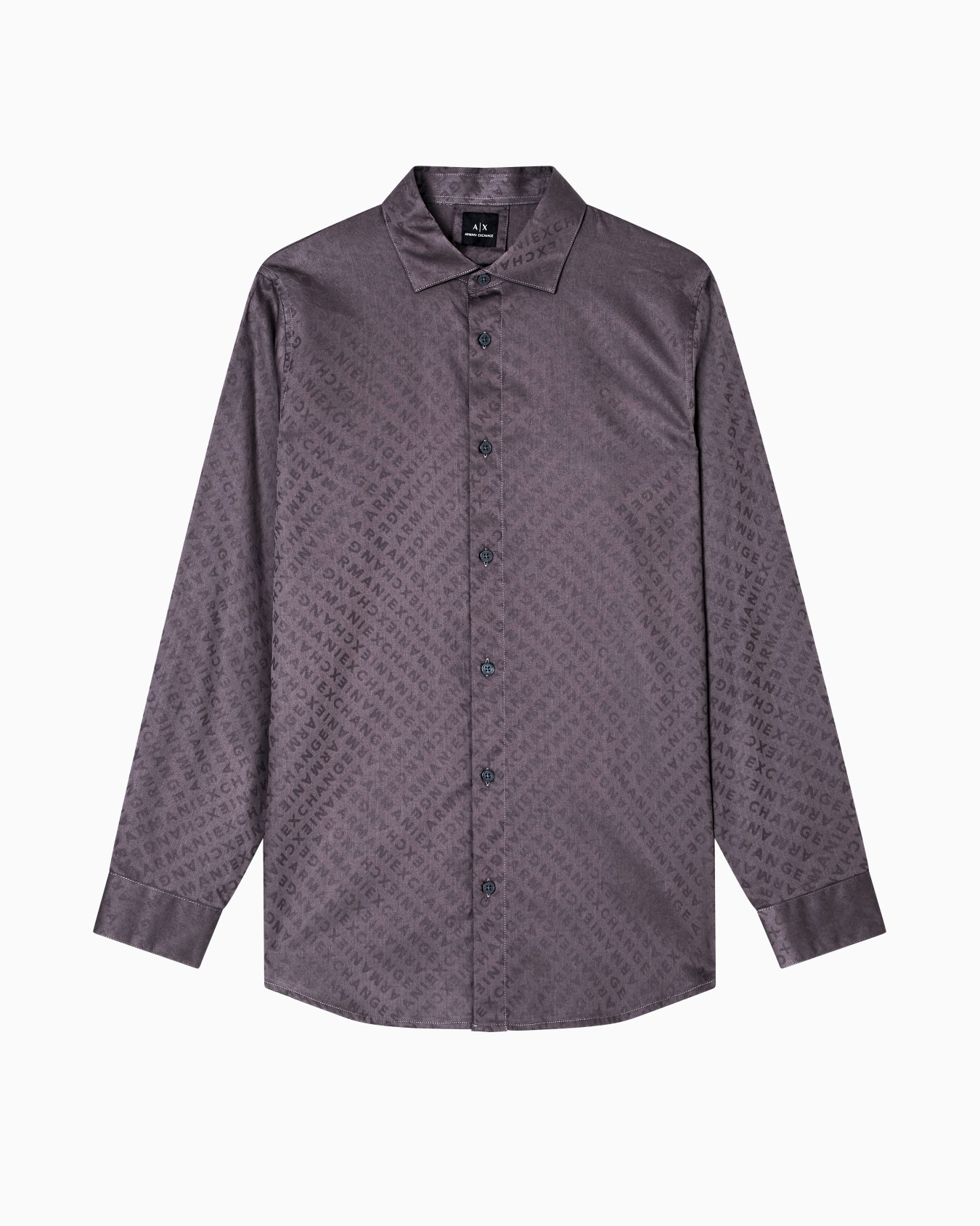 Regular fit shirt with allover logo Slide 0