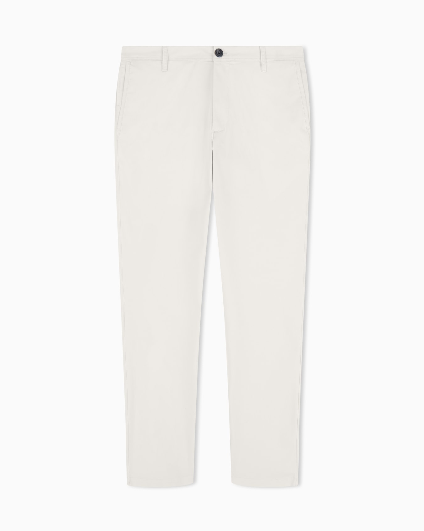 Stretch chinos in cotton satin  Slide 0