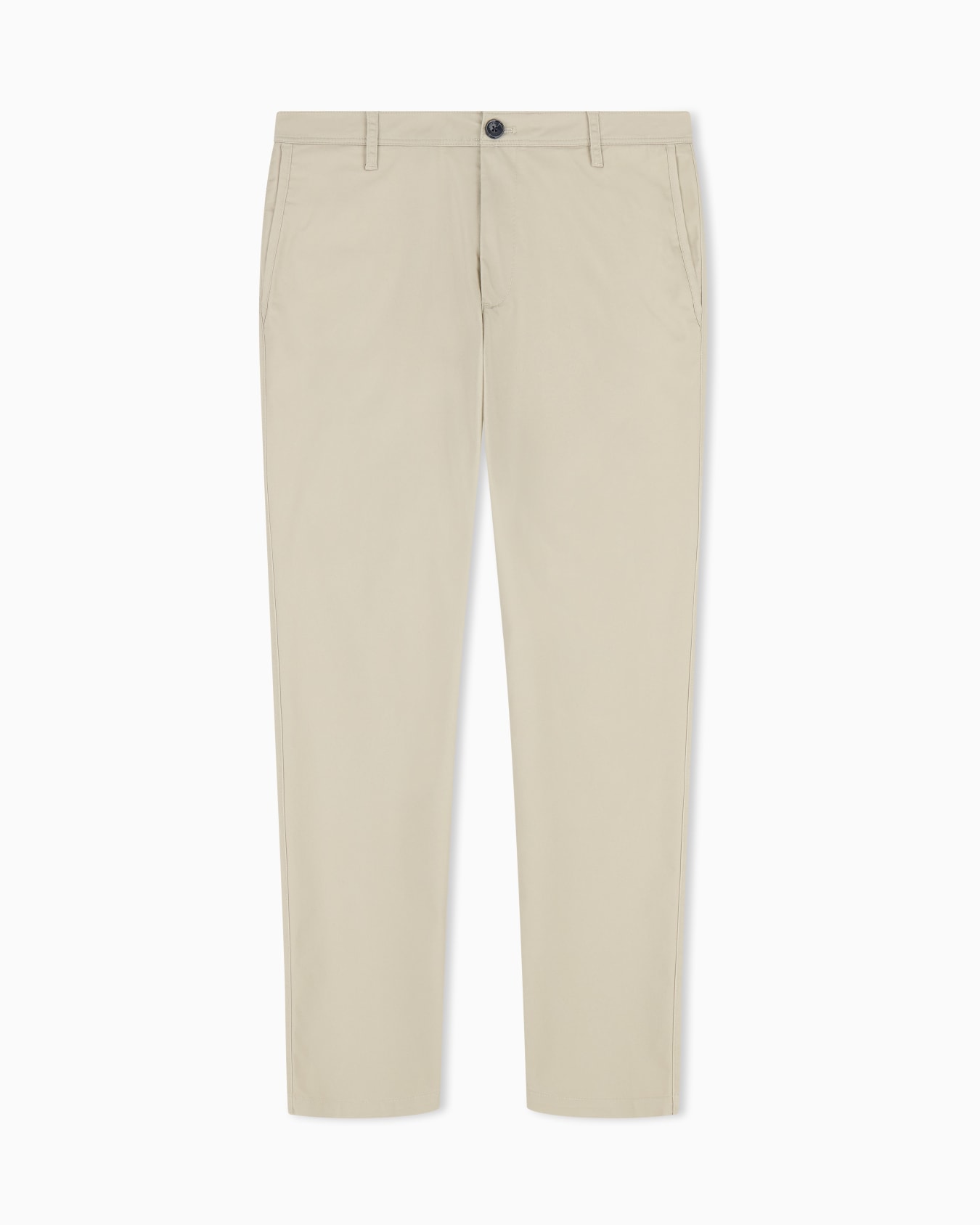 Stretch chinos in cotton satin  Slide 0