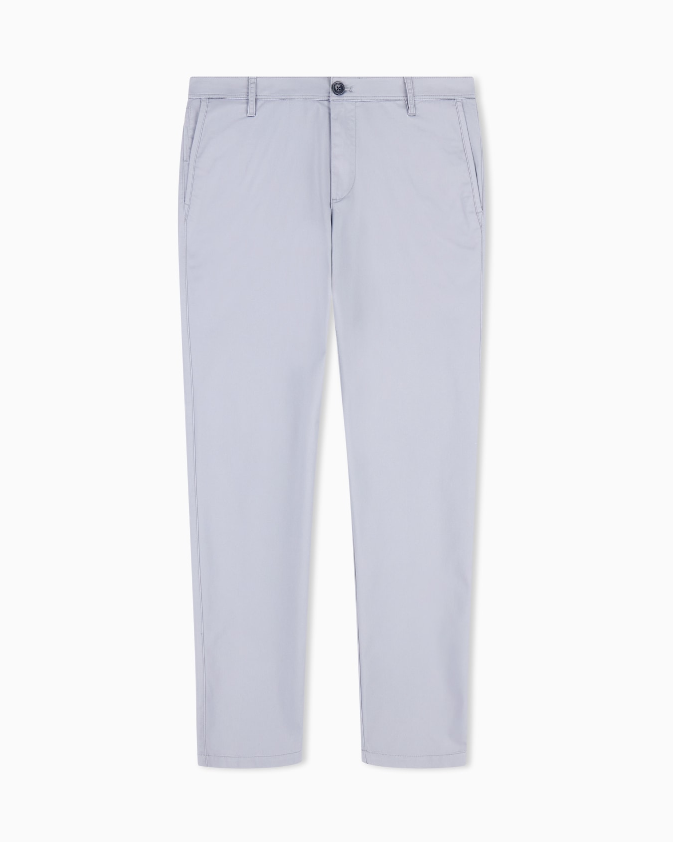 Stretch chinos in cotton satin  Slide 0