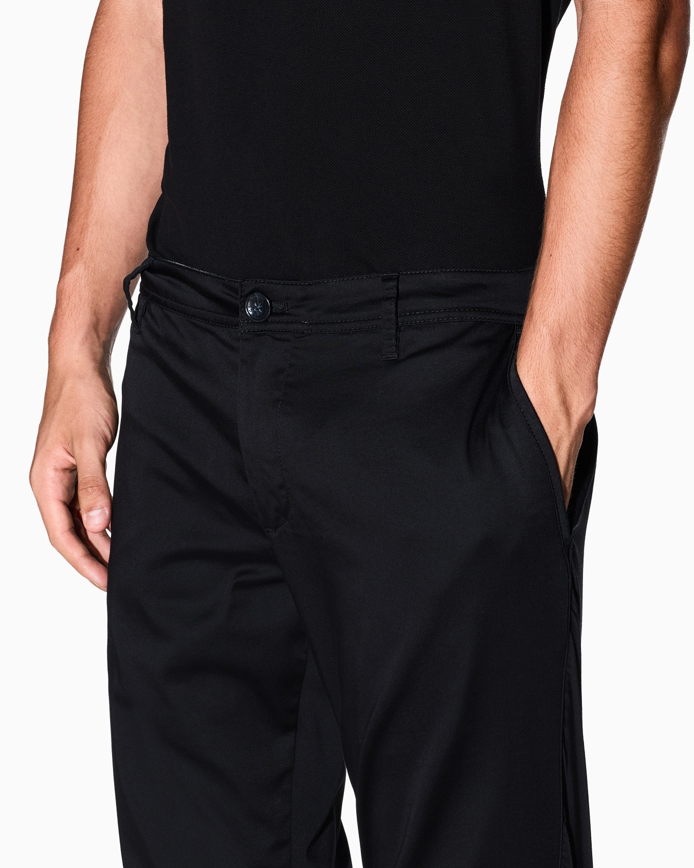 Pantalones elásticos de algodón satinado  Diapositiva 4