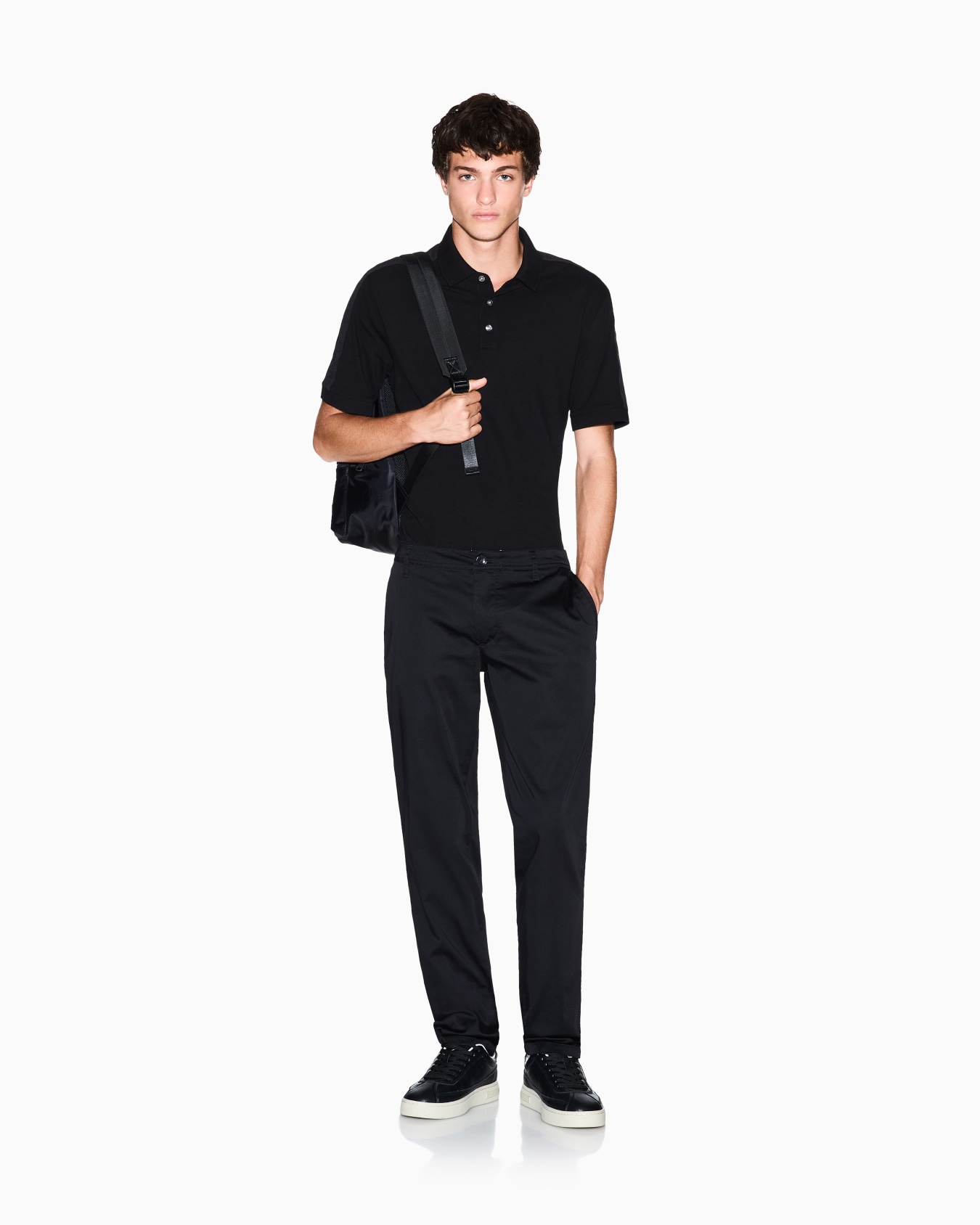 Pantalones elásticos de algodón satinado  Diapositiva 1
