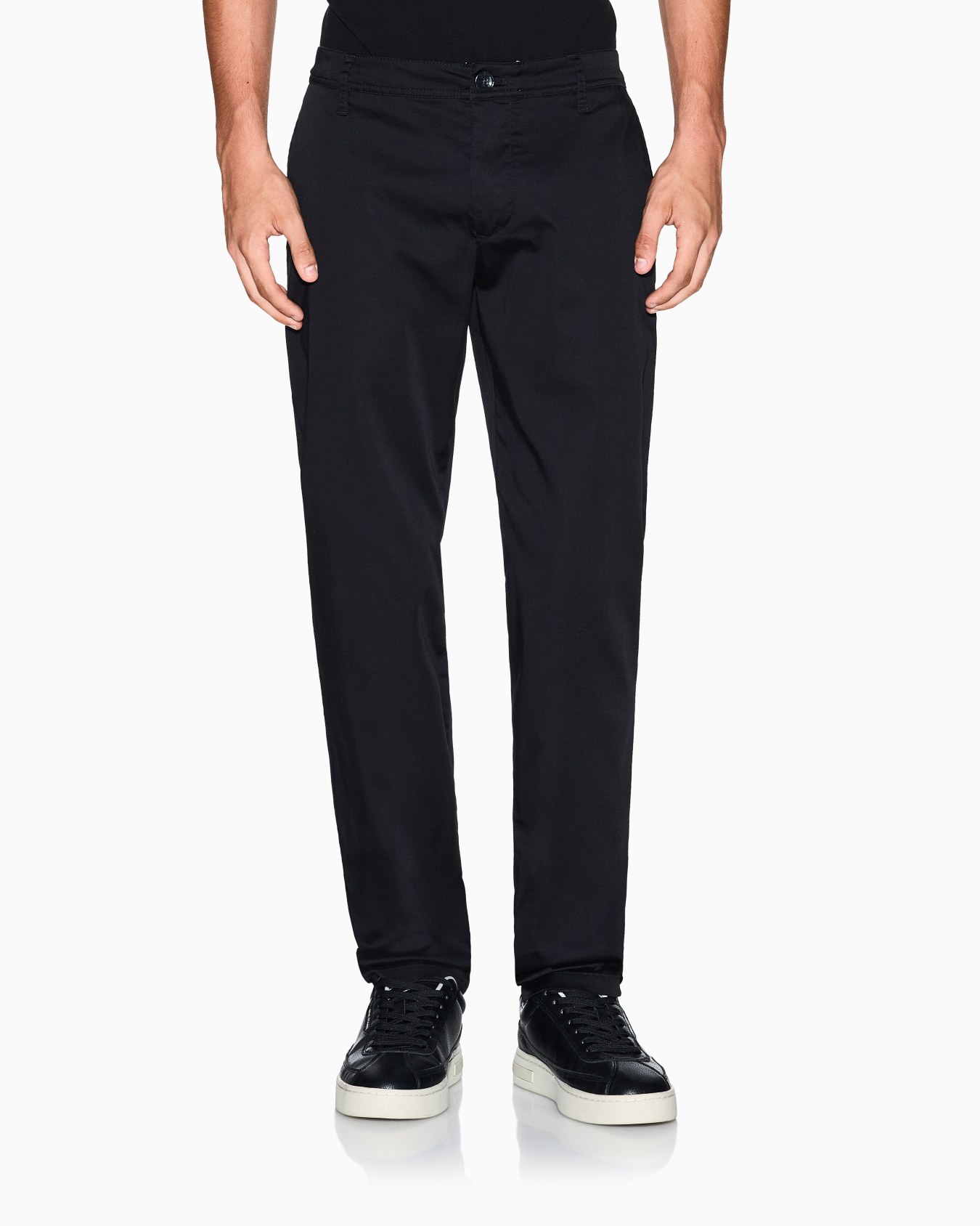 Pantalones elásticos de algodón satinado  Diapositiva 2