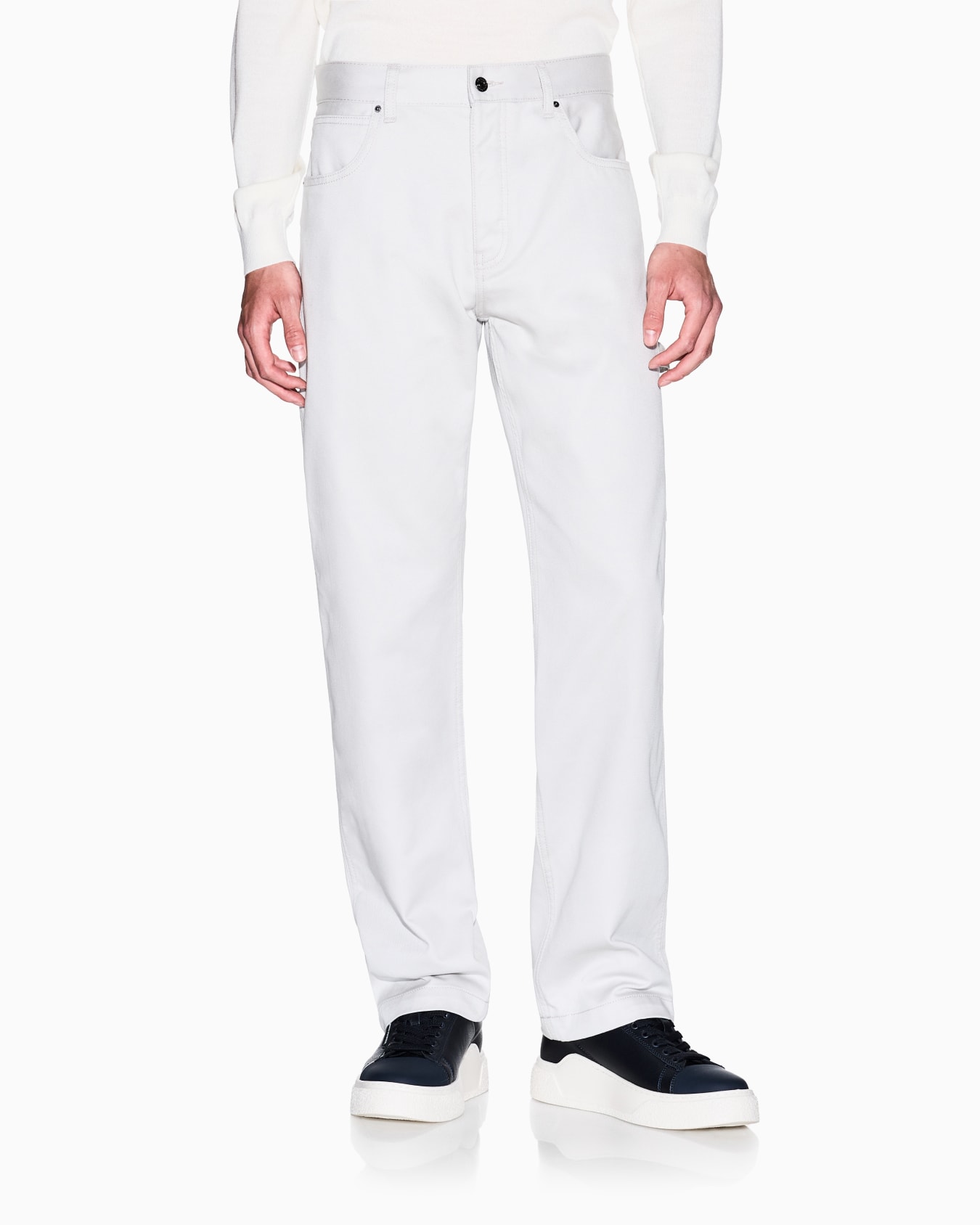 Regular fit cotton jeans スライドする 3