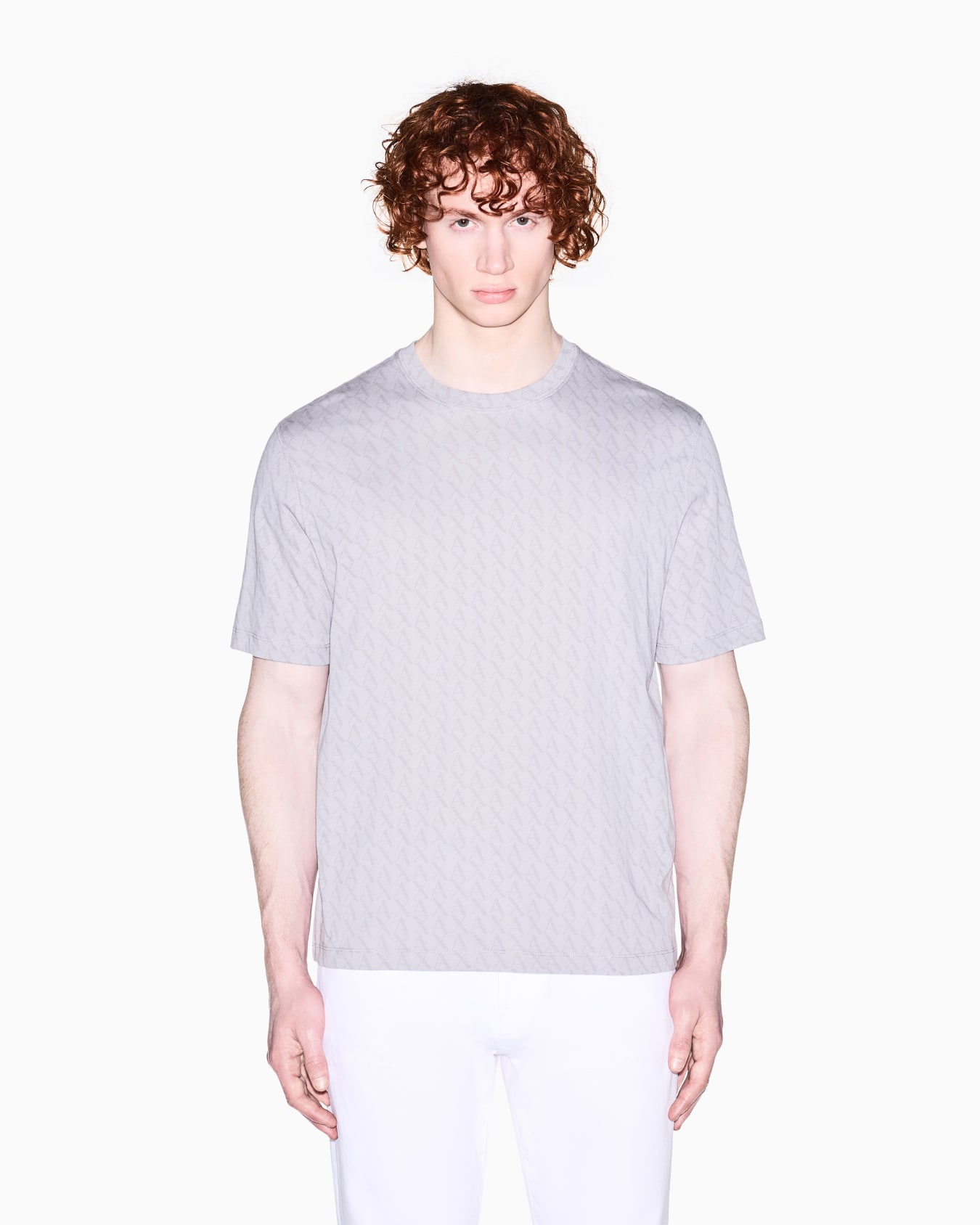  T-shirt coupe régulière avec logo monogramme Diapositive 3