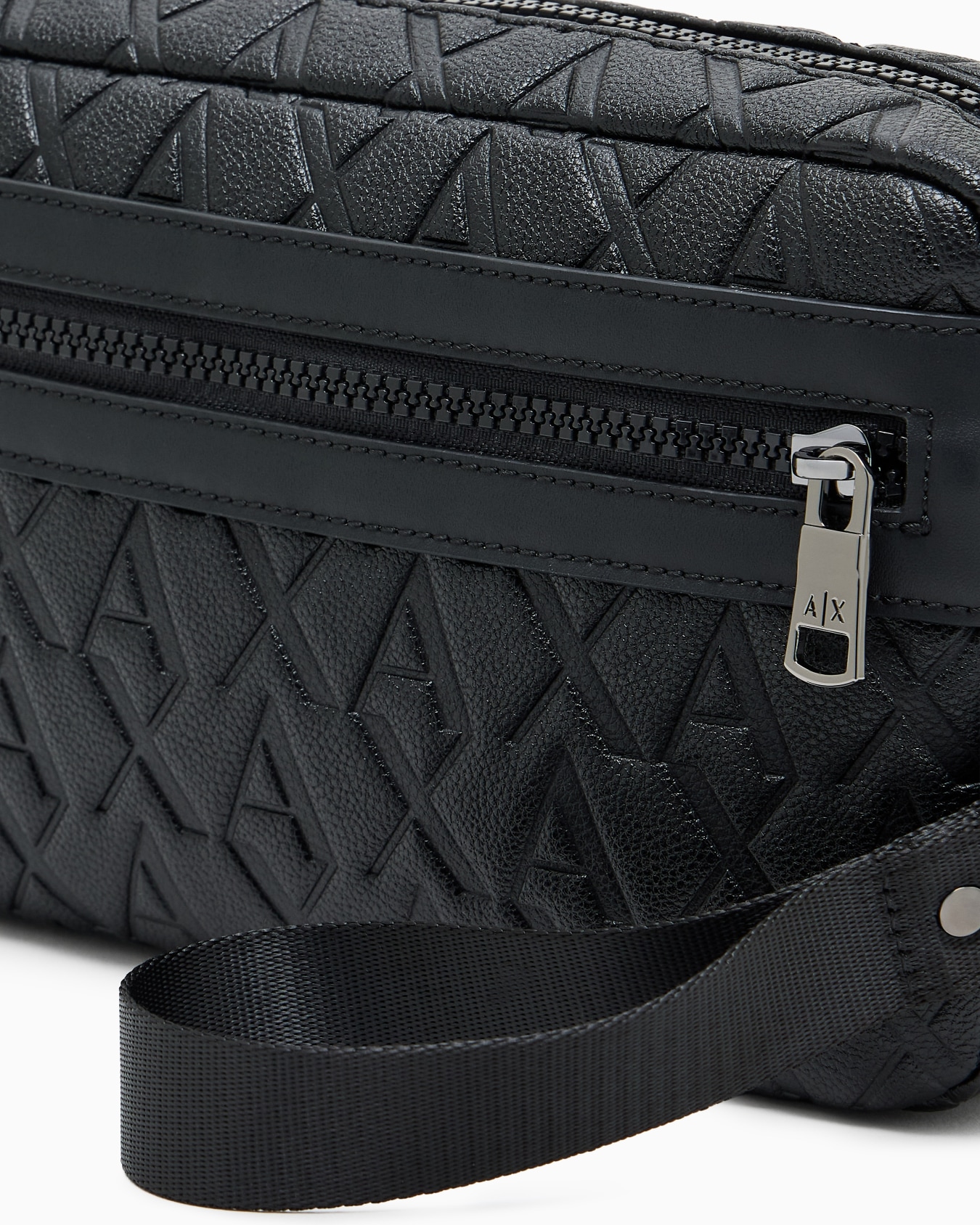 Bolso de hombro de piel ecológica con motivo del logo Diapositiva 3