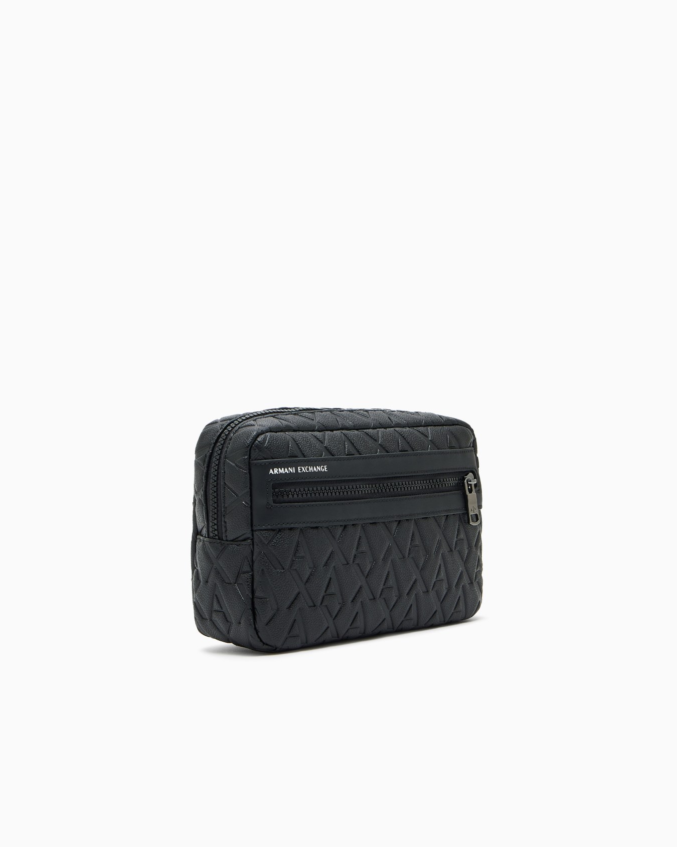 Clutch bag with allover embossed logo Slide 1