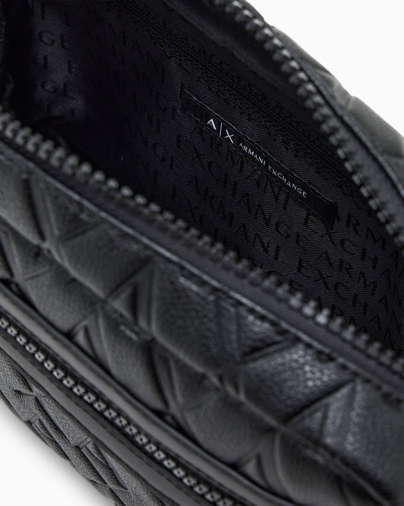 Bolso de hombro de piel ecológica con motivo del logo Diapositiva 2