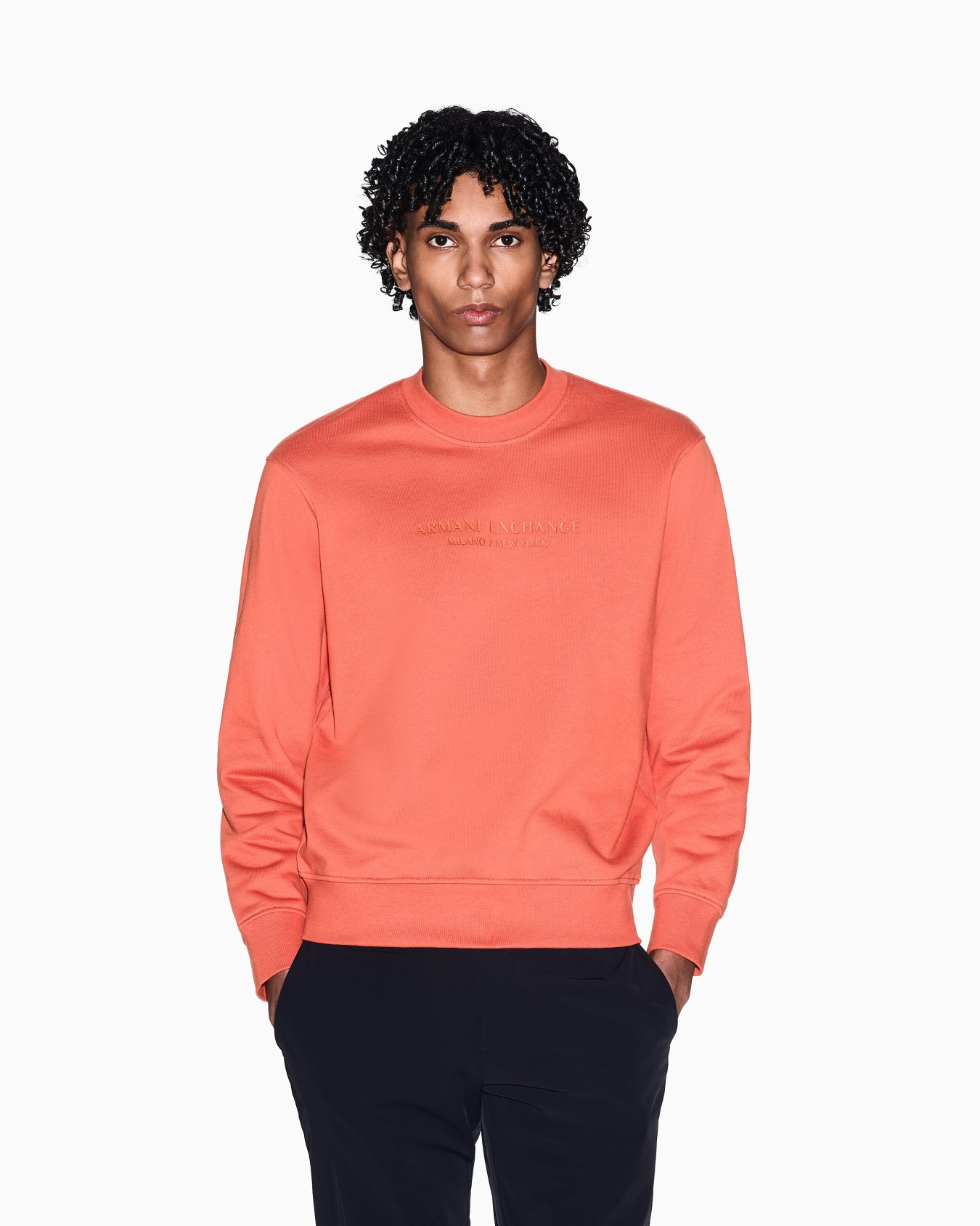 Crewneck sweatshirt with tone logo Slide 3